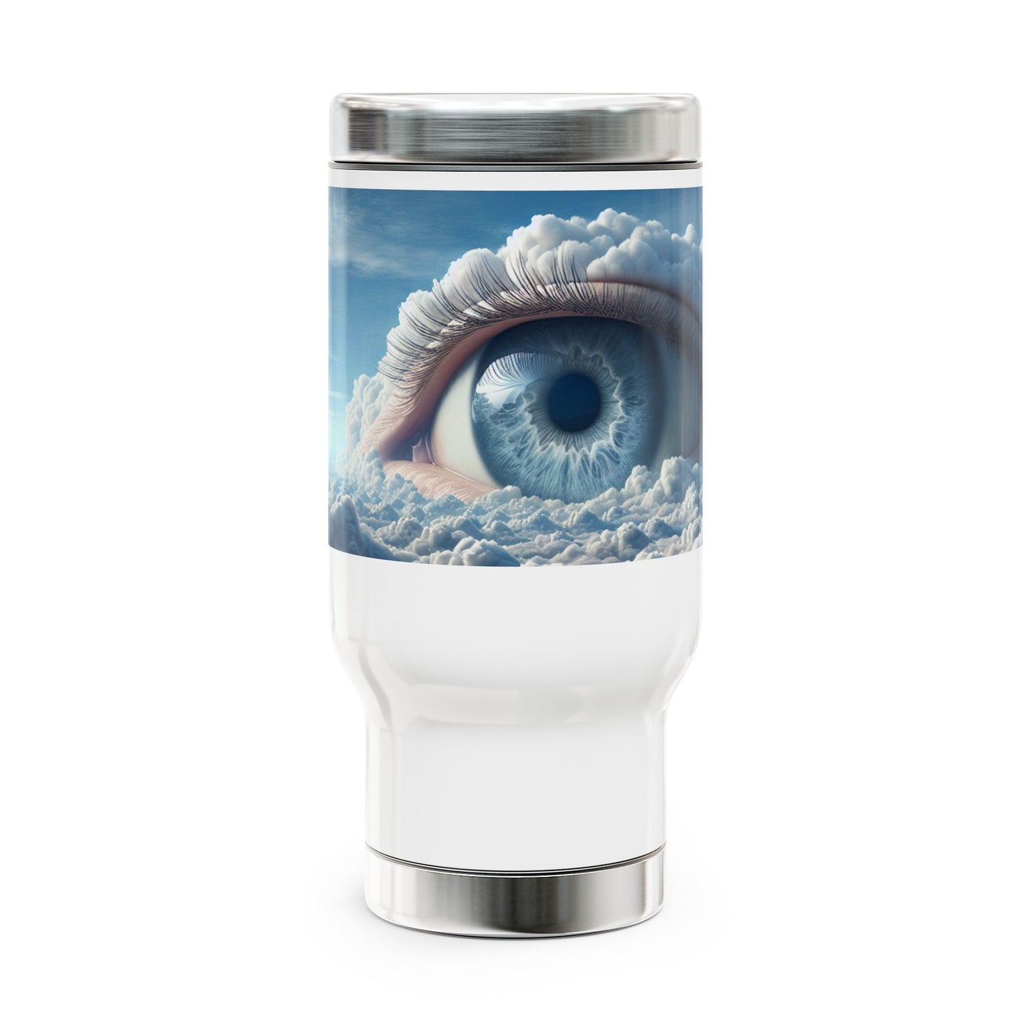 Stainless Steel Travel Mug with Handle, 14oz