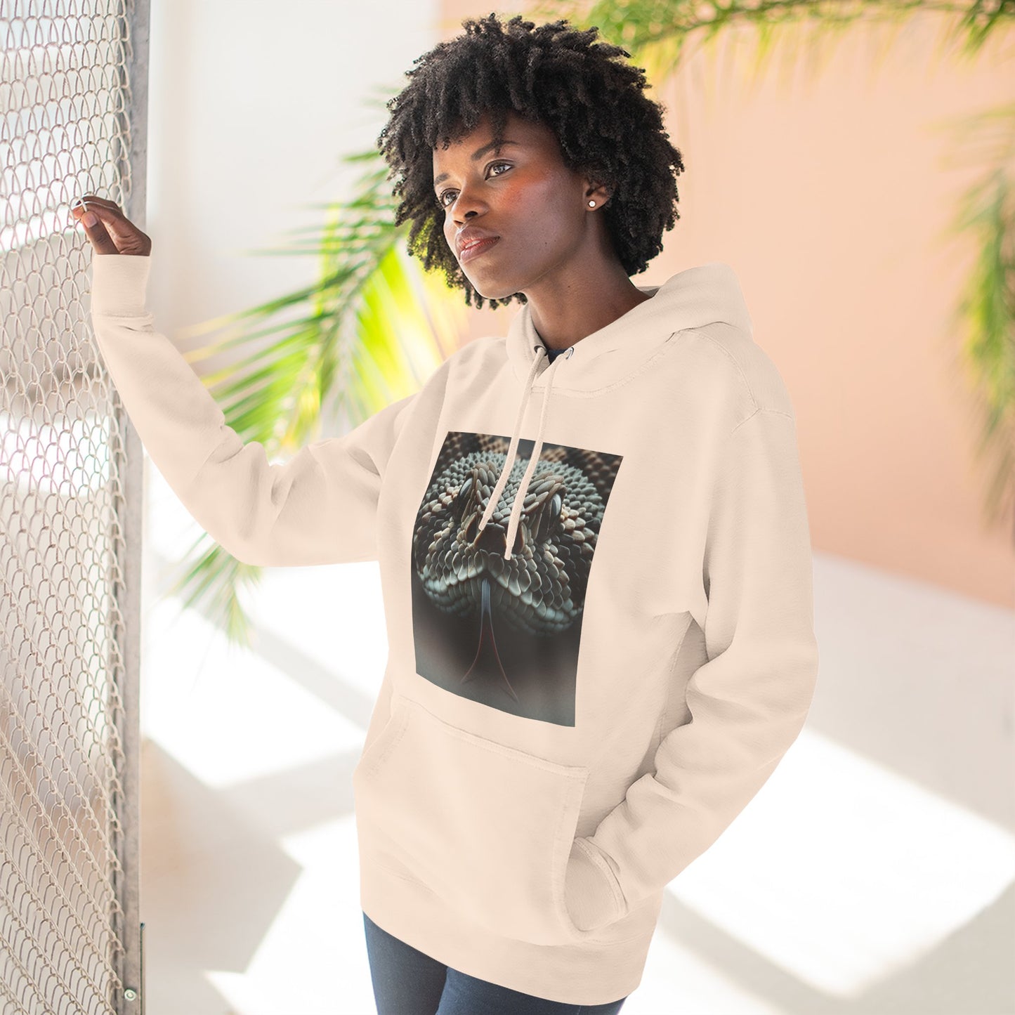 Three-Panel Fleece Hoodie