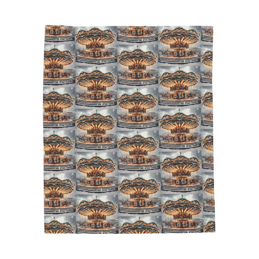 CAROUSEL Velveteen Plush Blanket