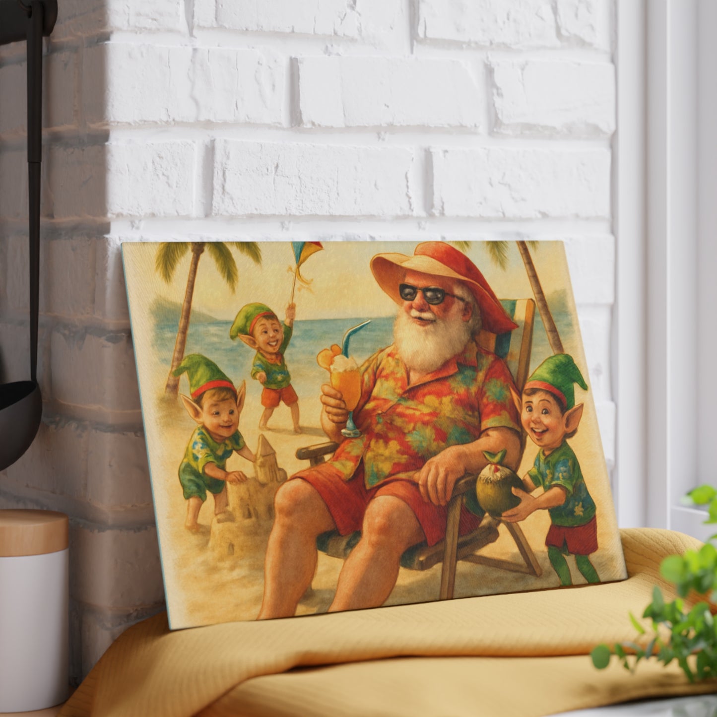 CHRISTMAS Glass Cutting Board