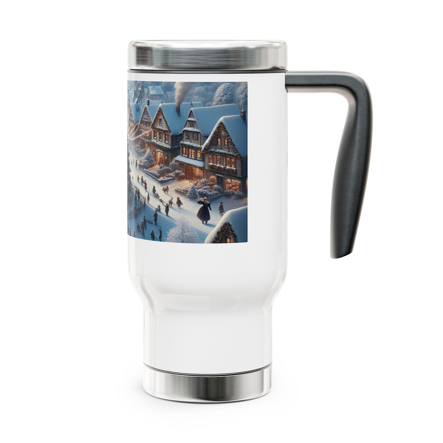 Stainless Steel Travel Mug with Handle, 14oz