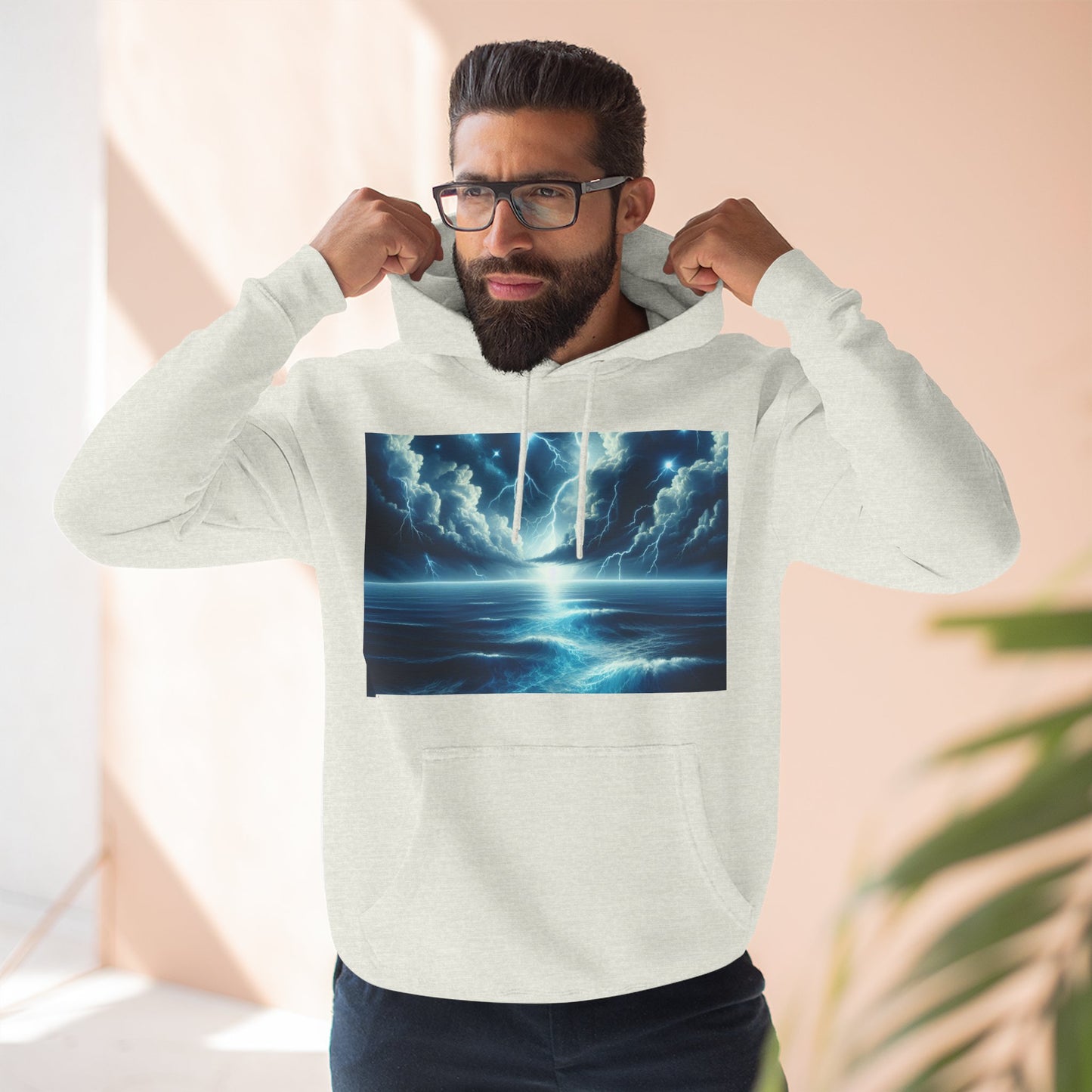 Three-Panel Fleece Hoodie
