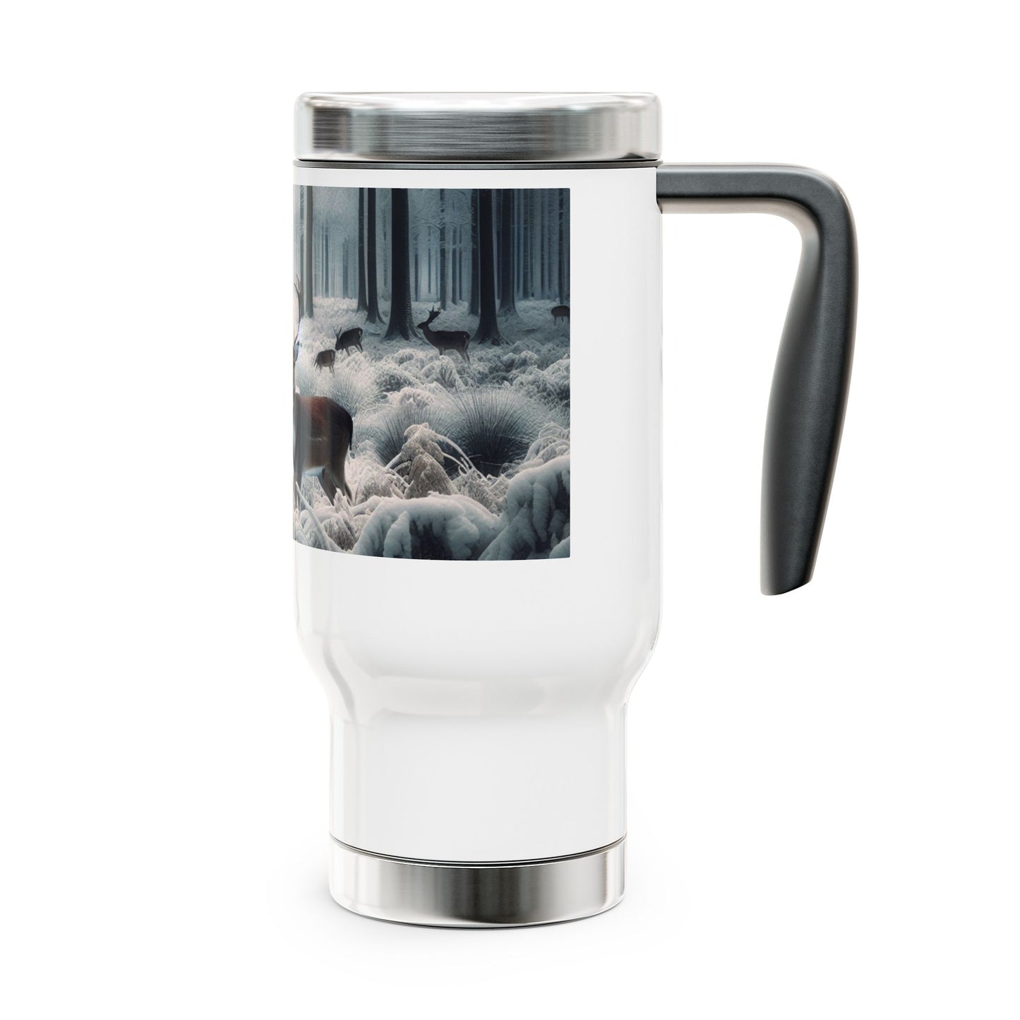 Stainless Steel Travel Mug with Handle, 14oz