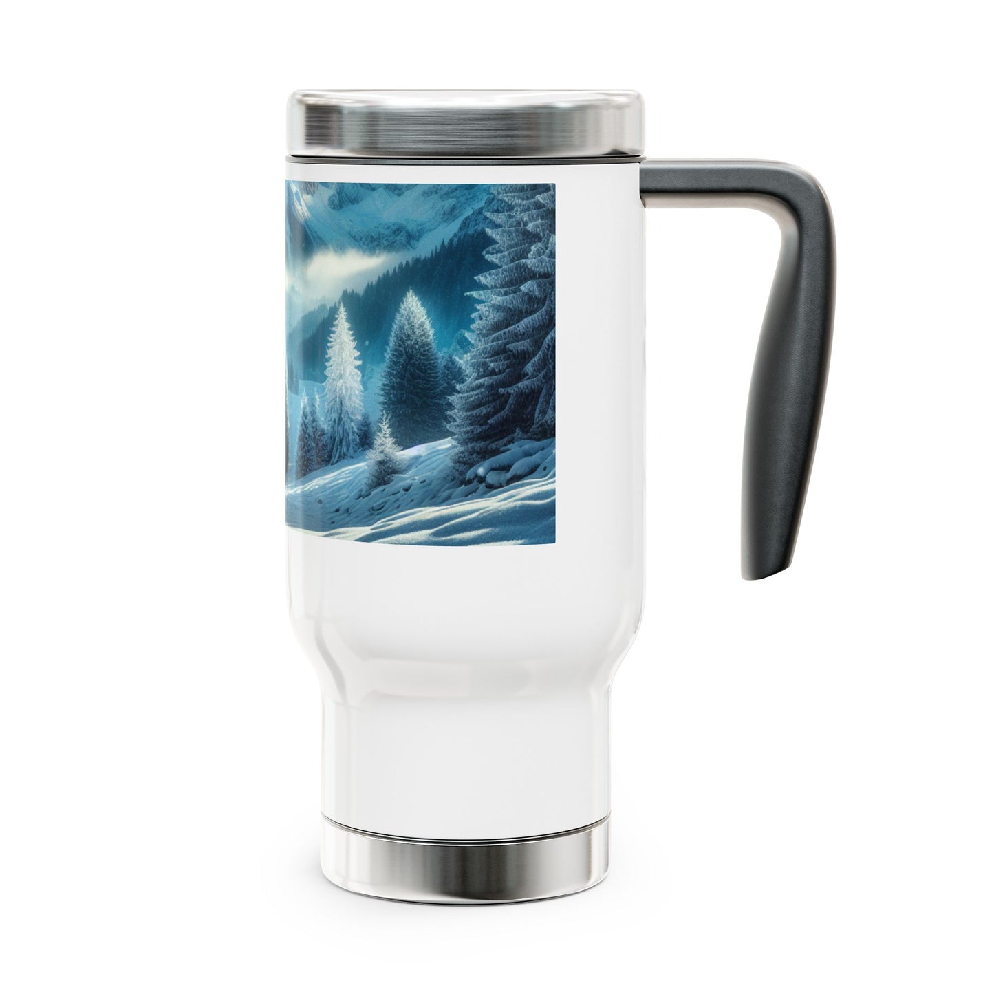 Stainless Steel Travel Mug with Handle, 14oz