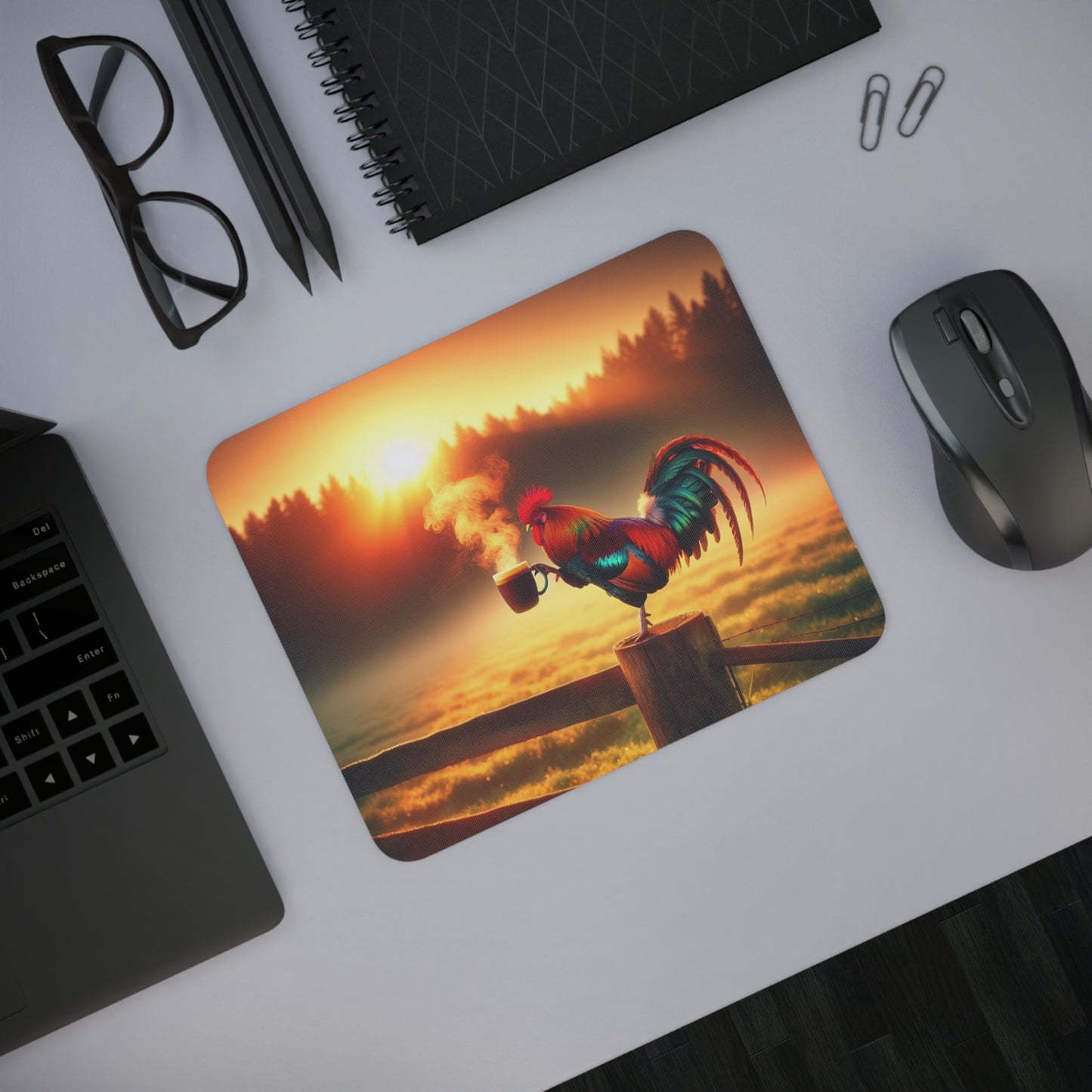 rooster mouse pad