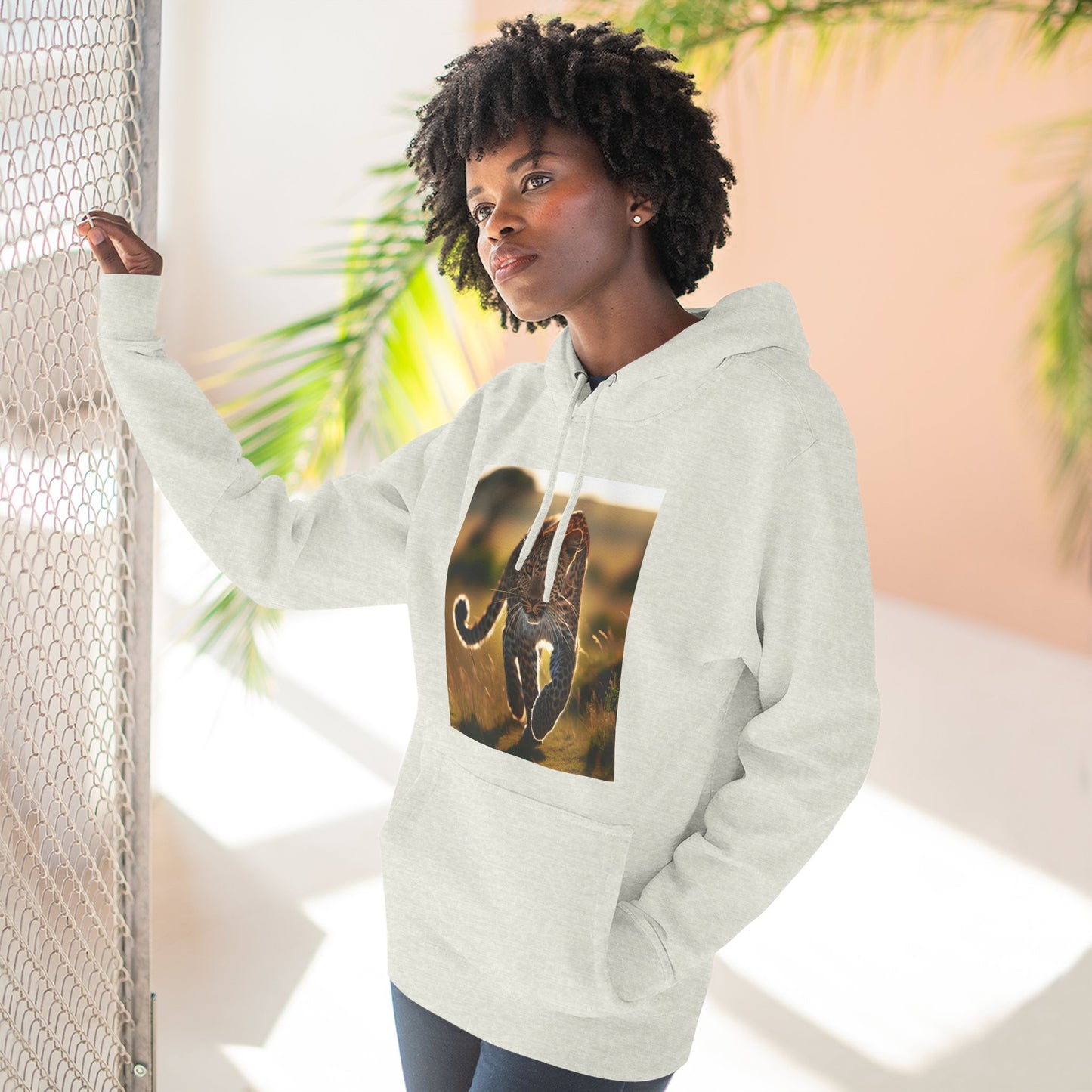 Three-Panel Fleece Hoodie