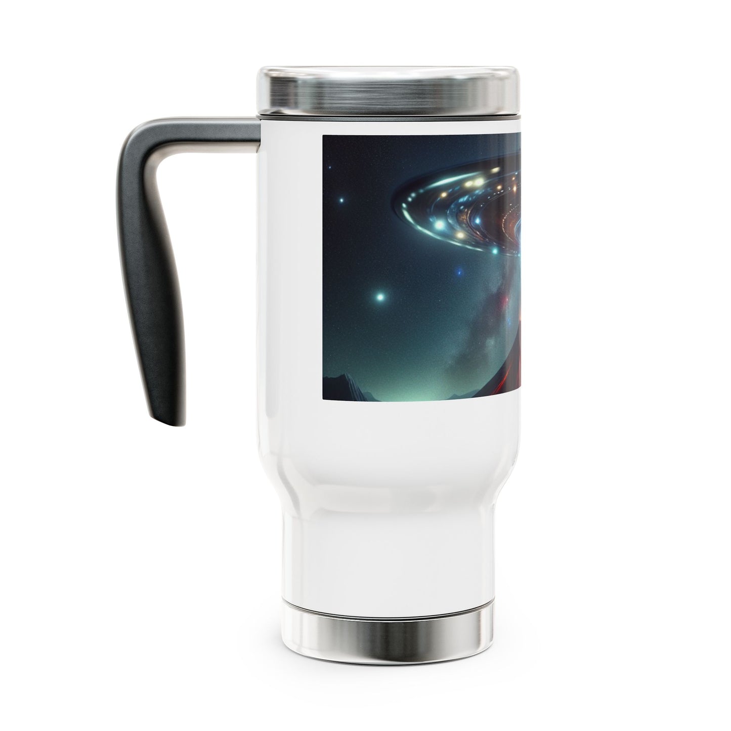 Stainless Steel Travel Mug with Handle, 14oz