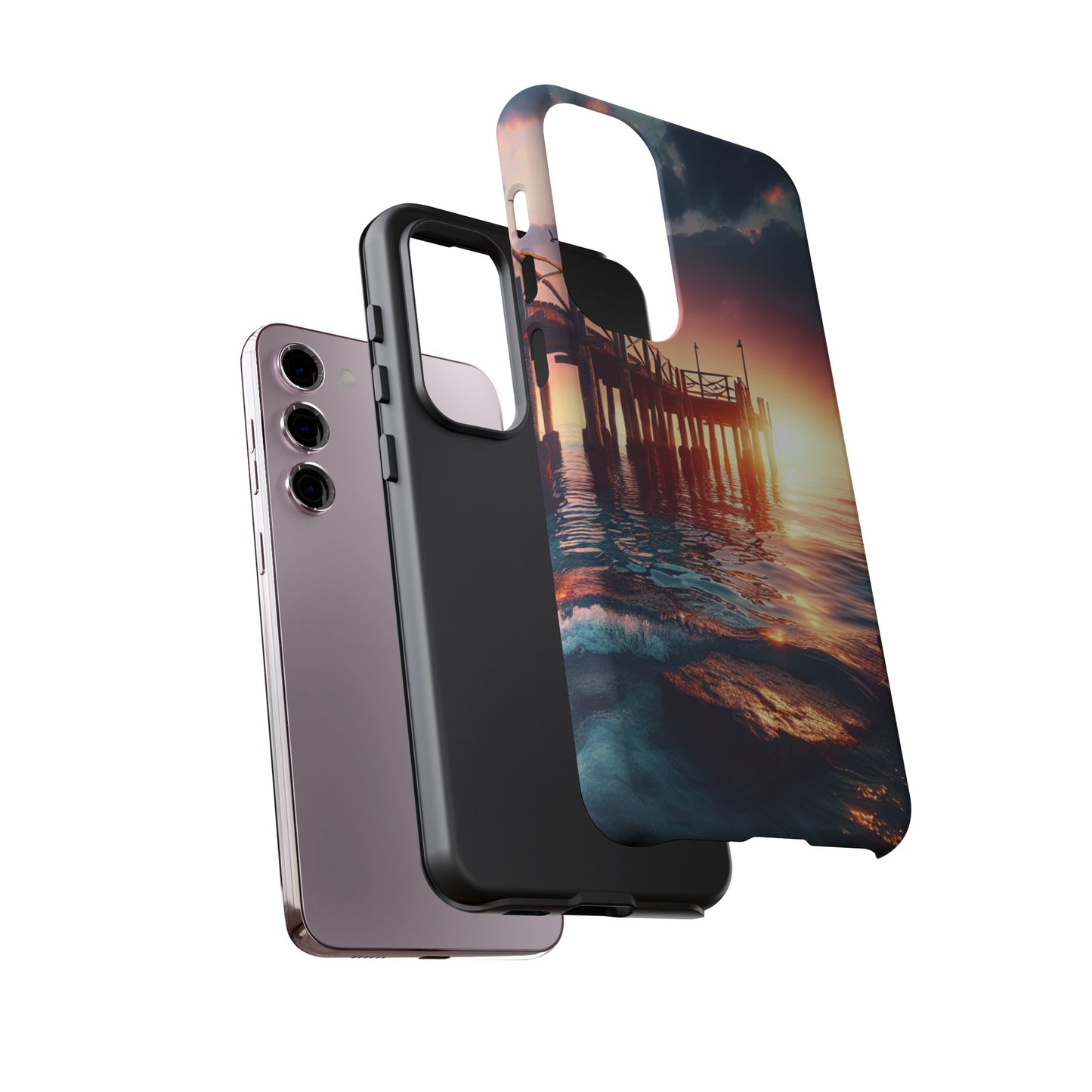 SUNSET on the PIER  phone case