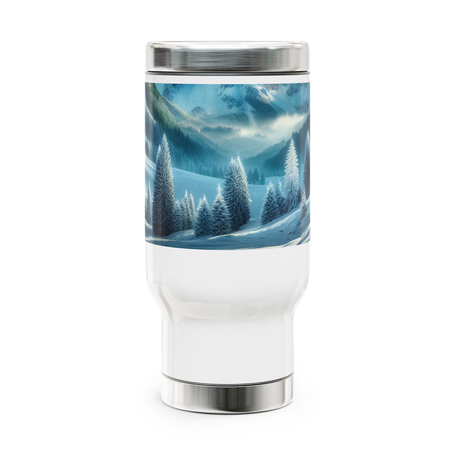 Stainless Steel Travel Mug with Handle, 14oz