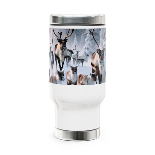 Stainless Steel Travel Mug with Handle, 14oz