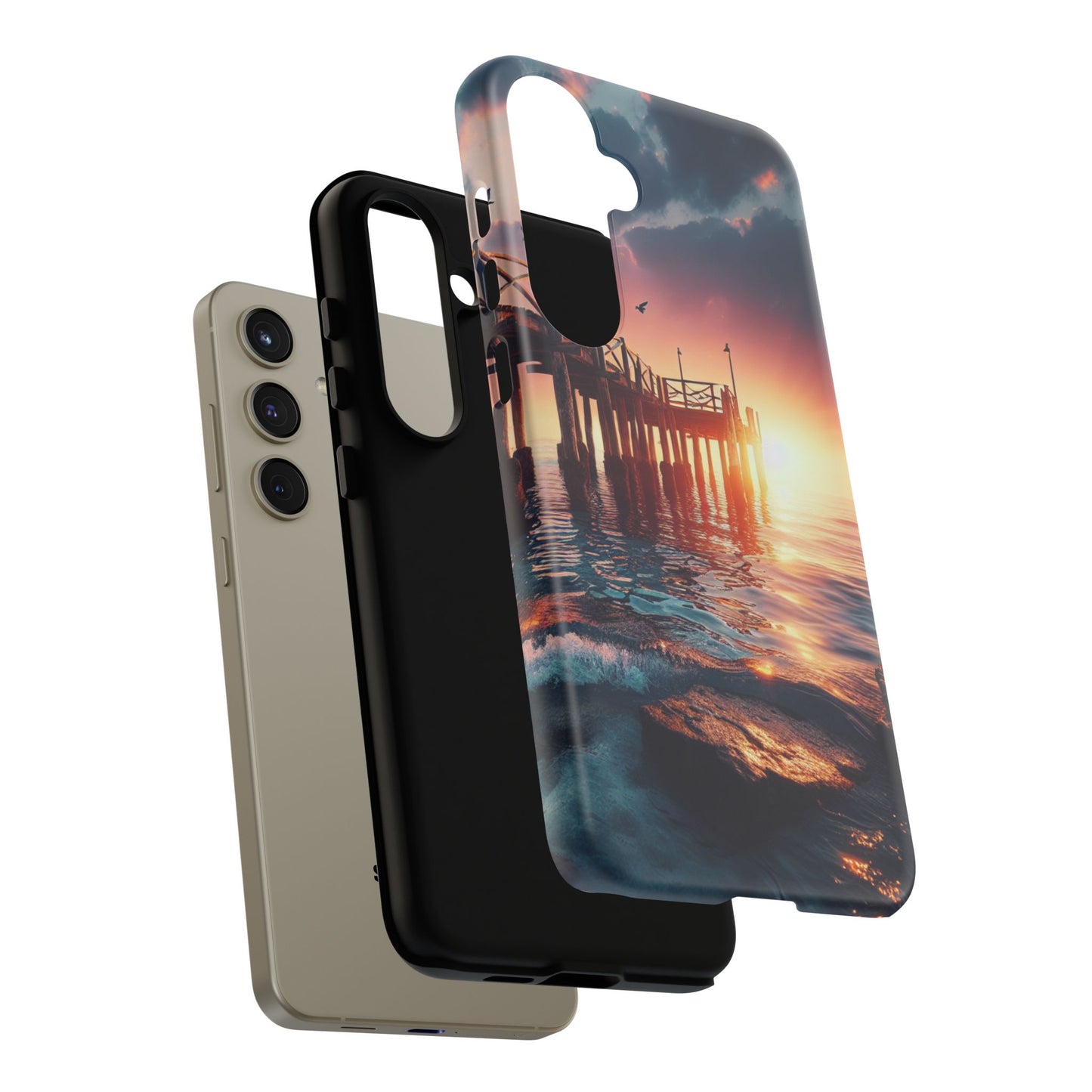 SUNSET on the PIER  phone case
