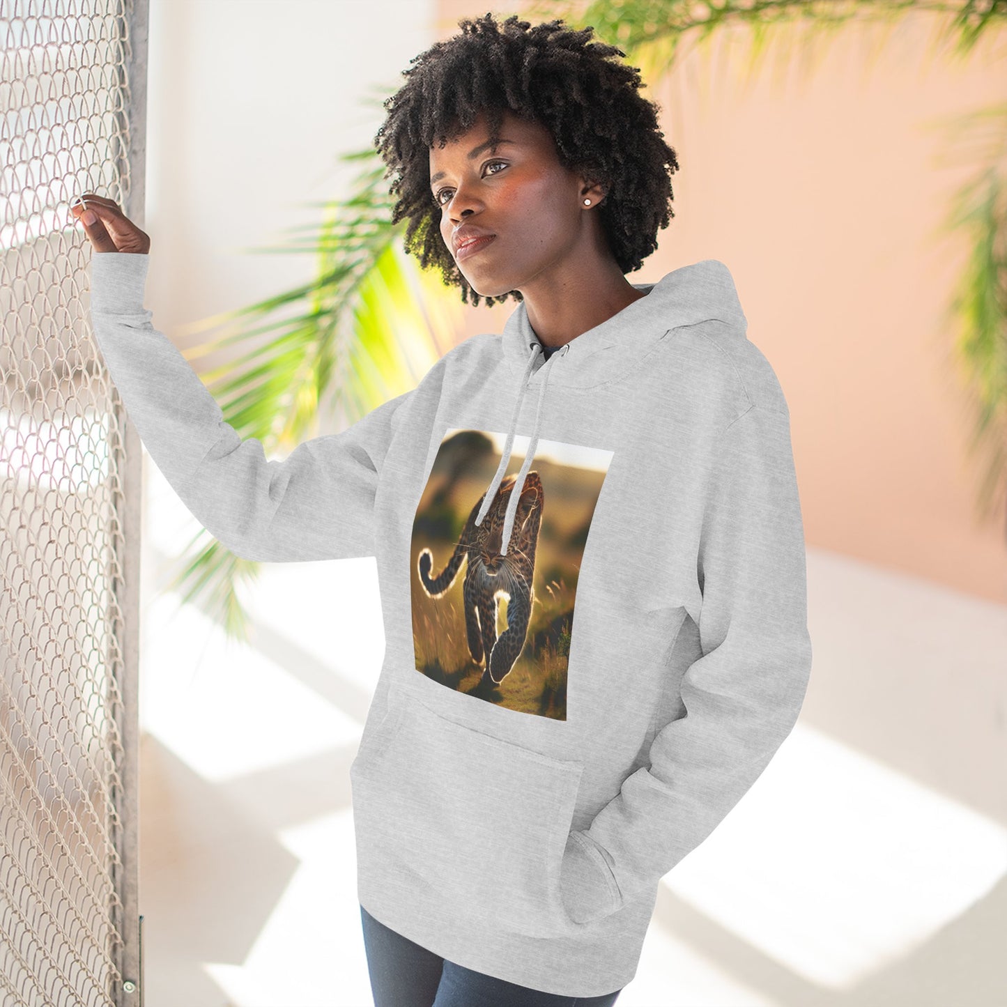 Three-Panel Fleece Hoodie
