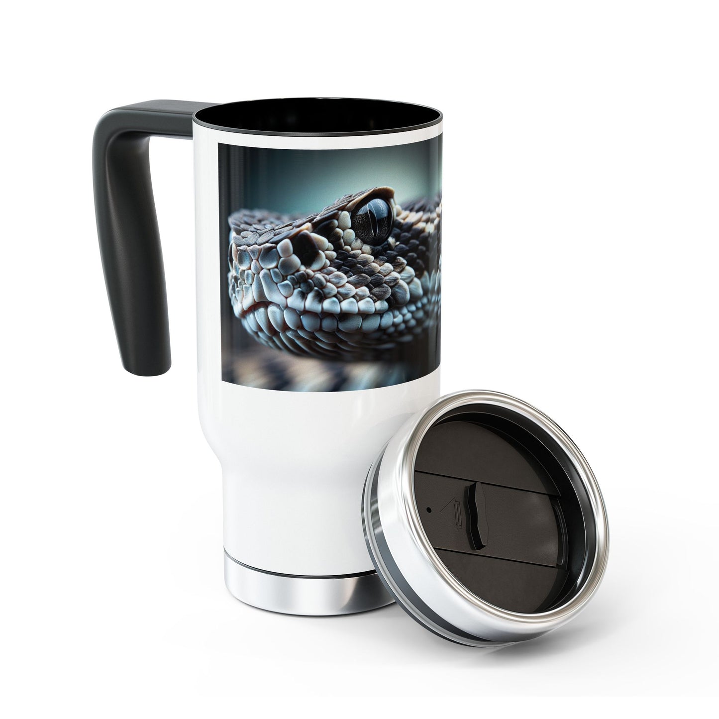 Stainless Steel Travel Mug with Handle, 14oz