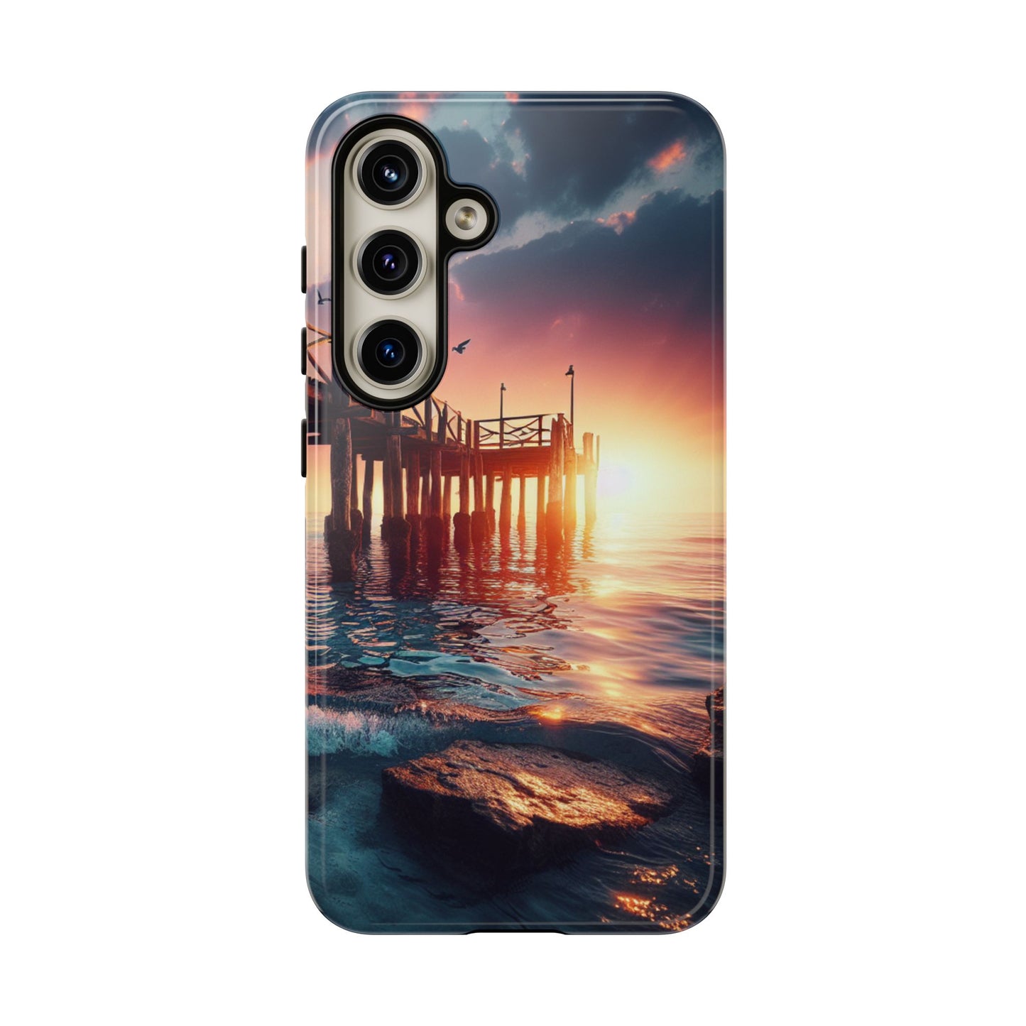 SUNSET on the PIER  phone case