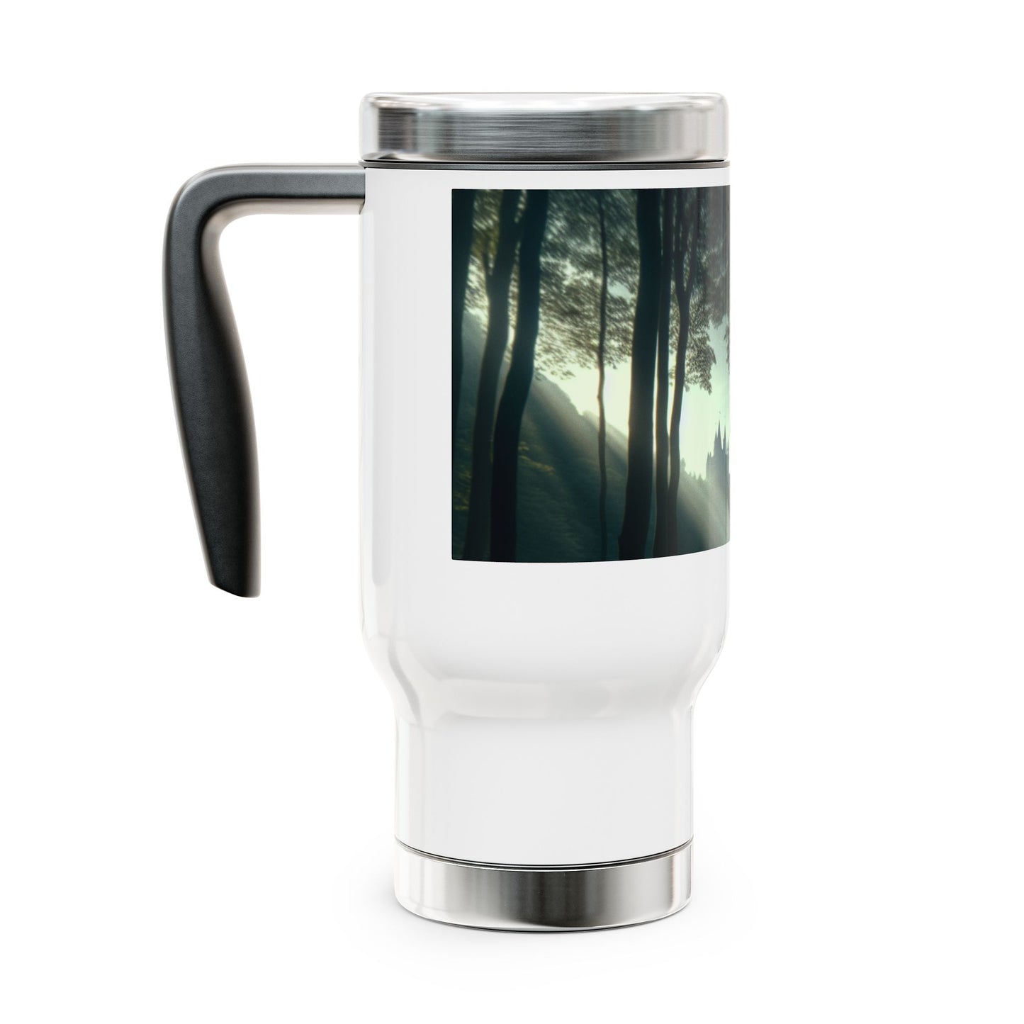 Stainless Steel Travel Mug with Handle, 14oz