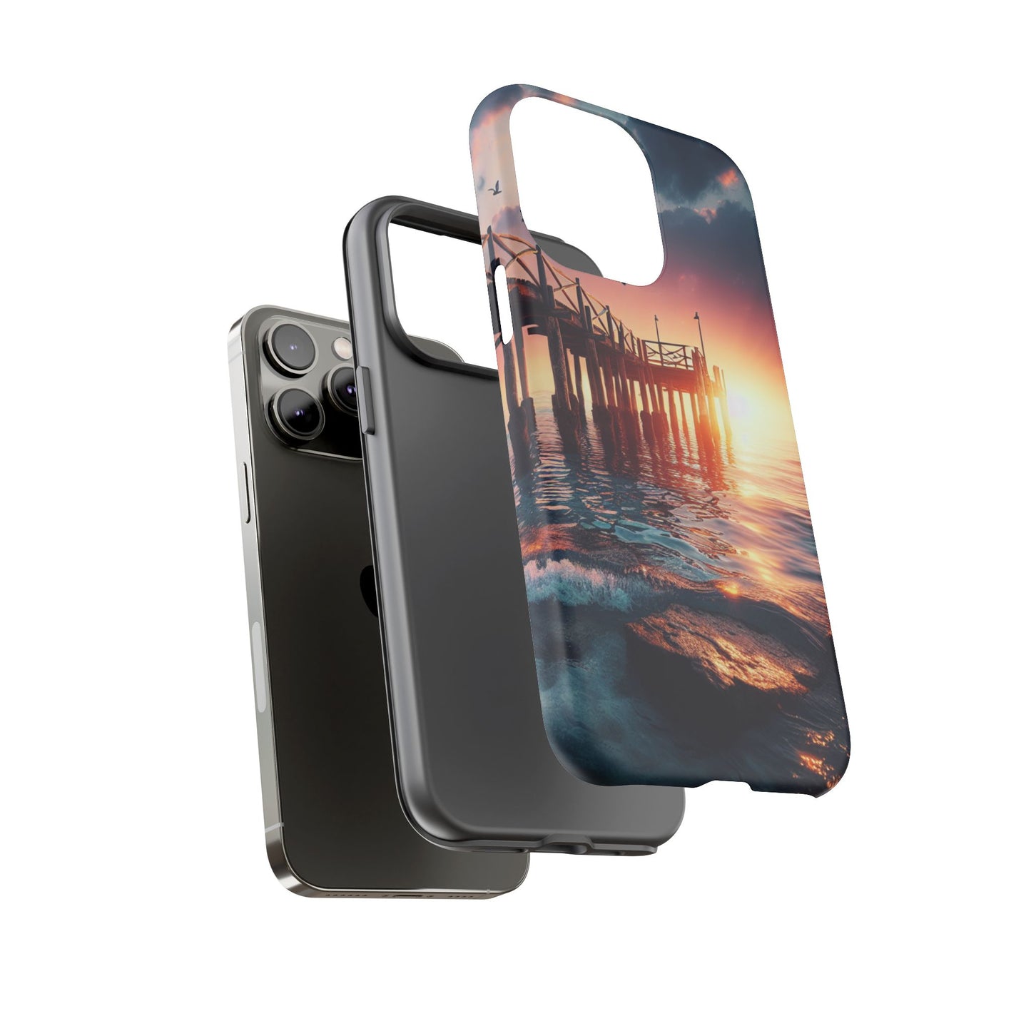 SUNSET on the PIER  phone case