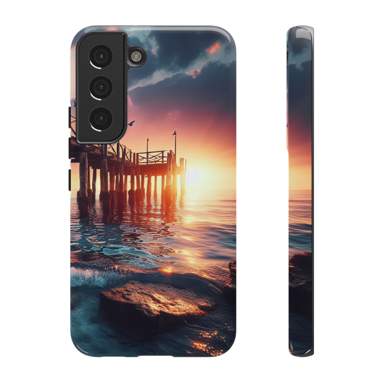SUNSET on the PIER  phone case