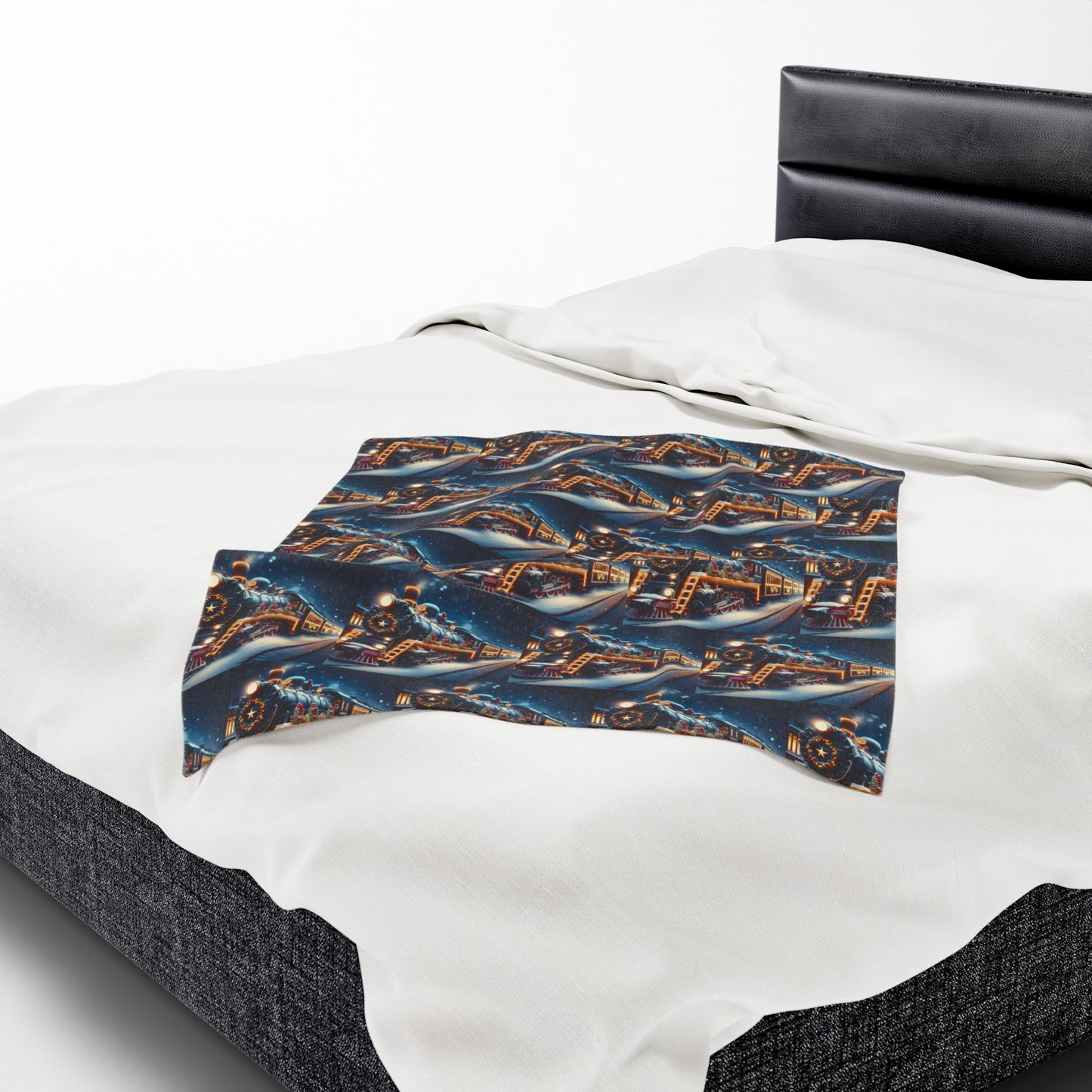TRAINS Velveteen Plush Blanket