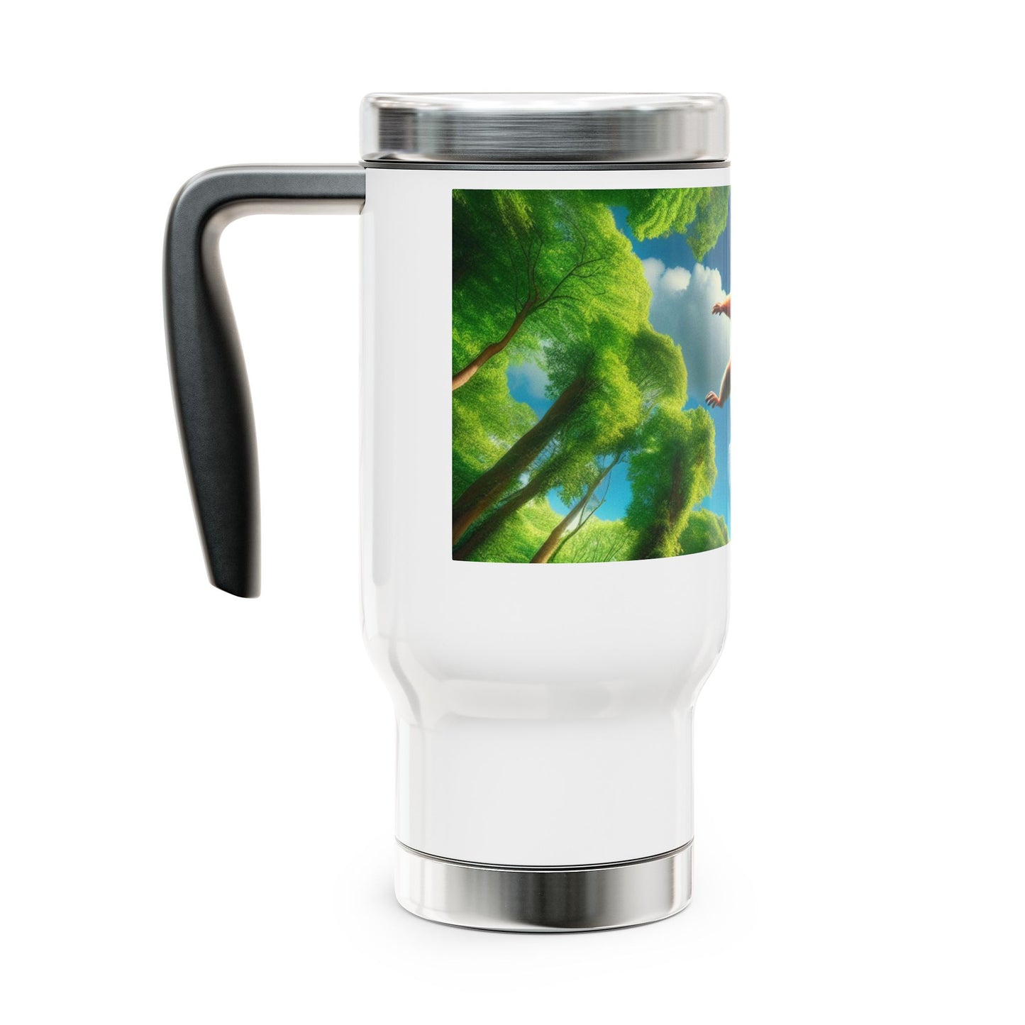 Stainless Steel Travel Mug with Handle, 14oz