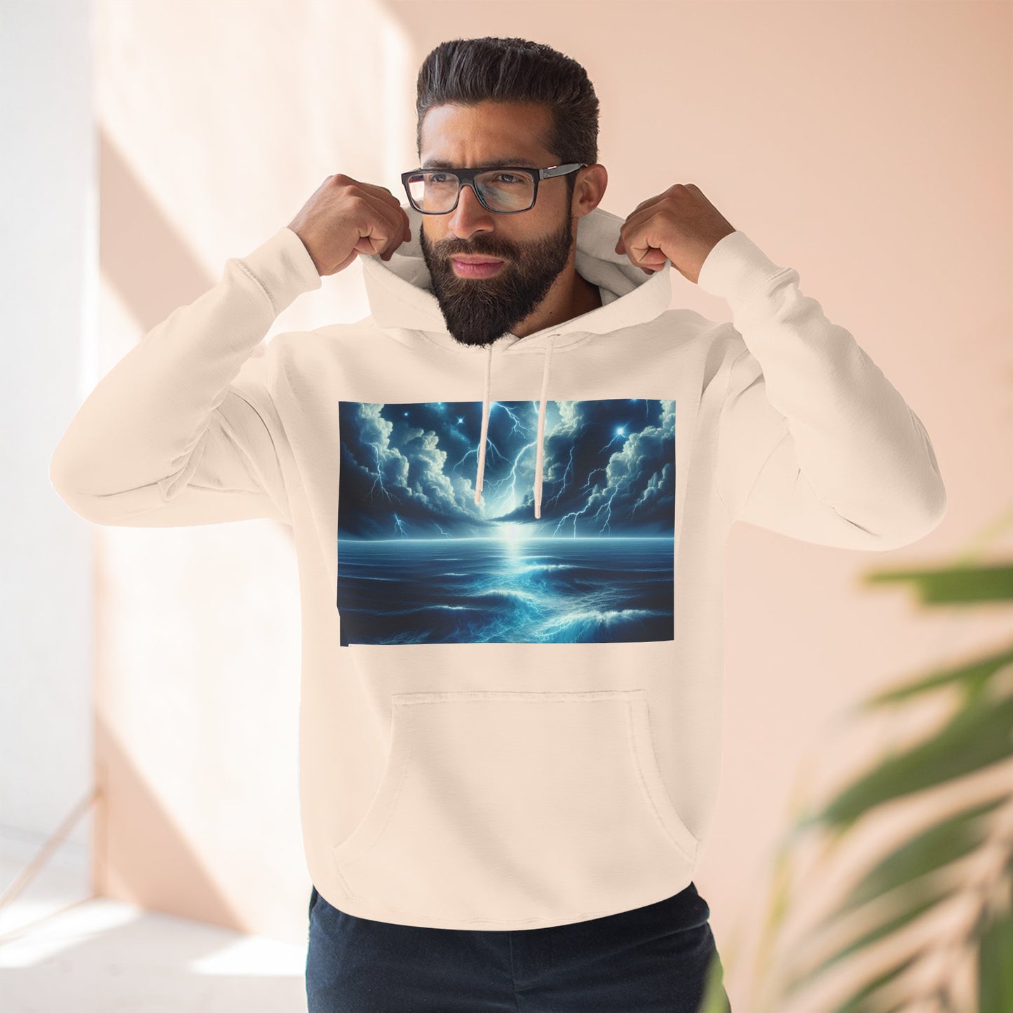 Three-Panel Fleece Hoodie