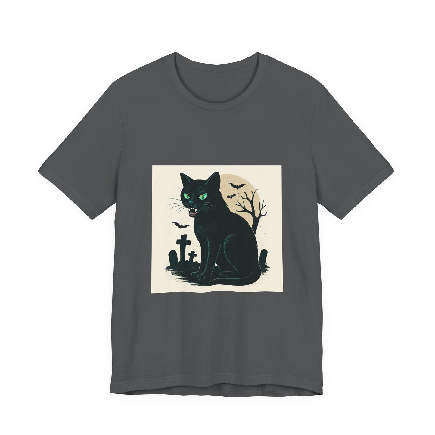 HALLOWEEN (BLACK CAT) Unisex Jersey Short Sleeve Tee