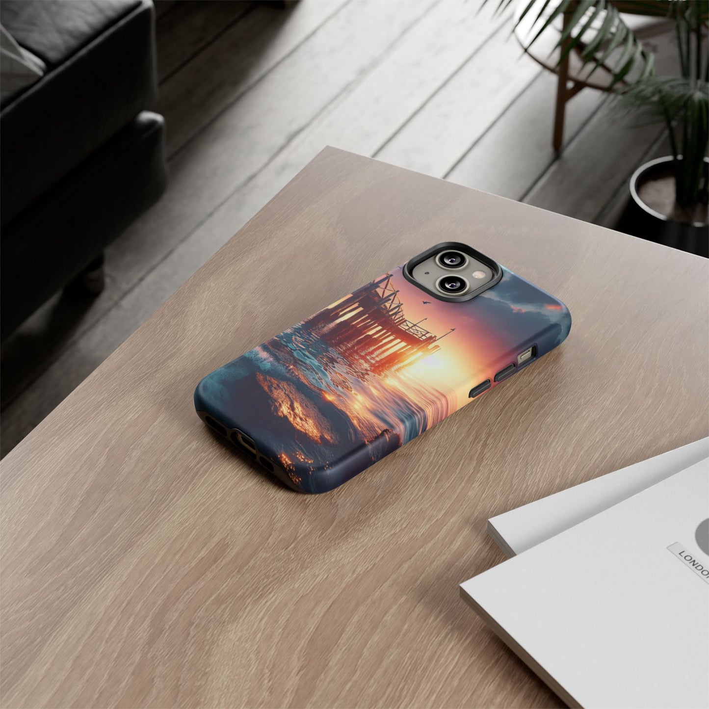 SUNSET on the PIER  phone case
