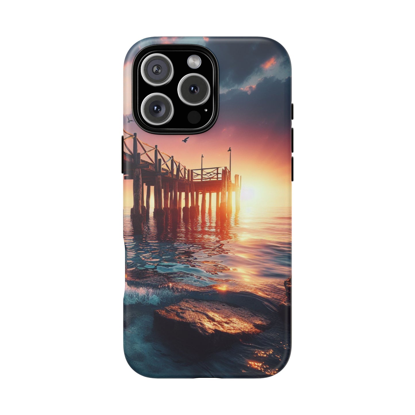 SUNSET on the PIER  phone case