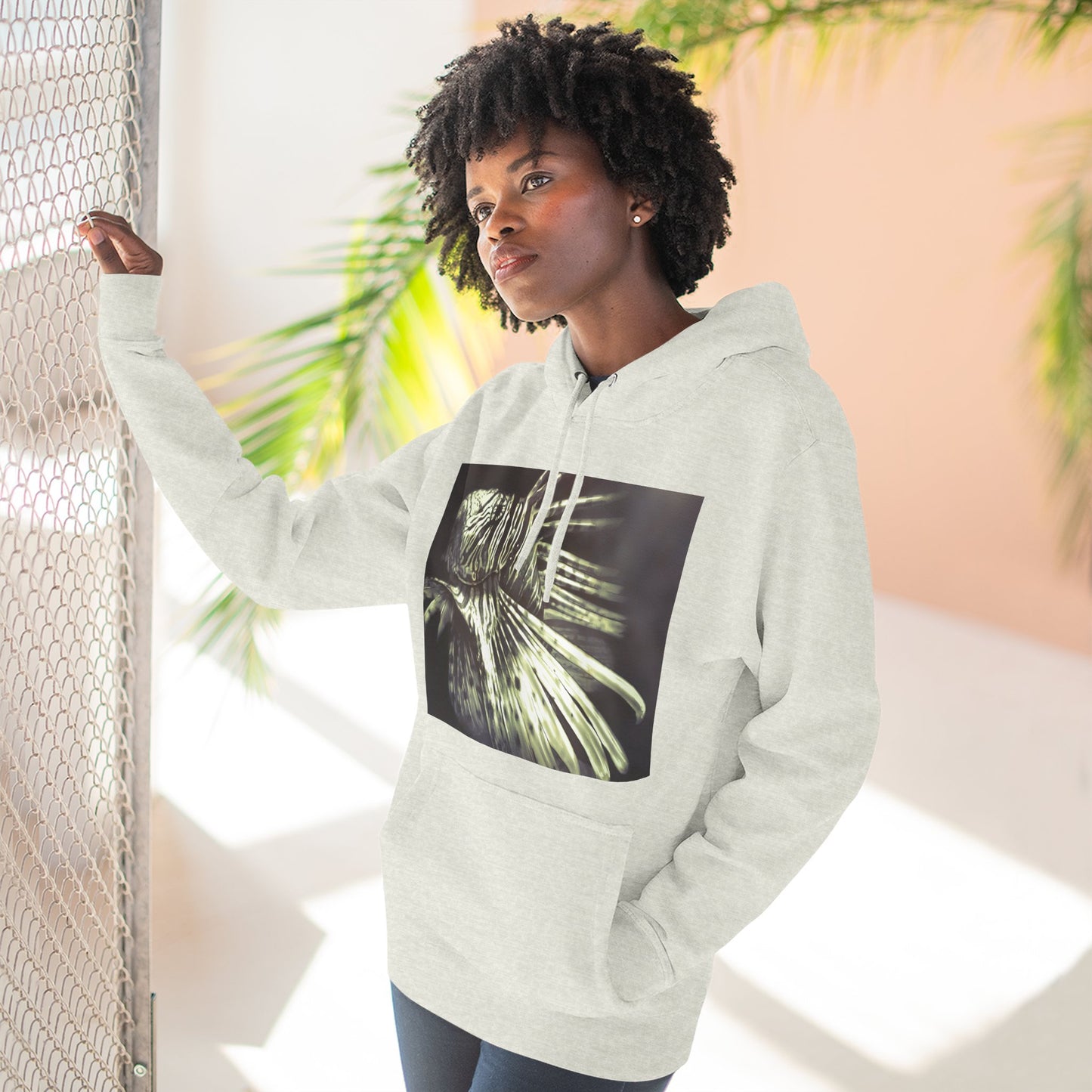 Three-Panel Fleece Hoodie