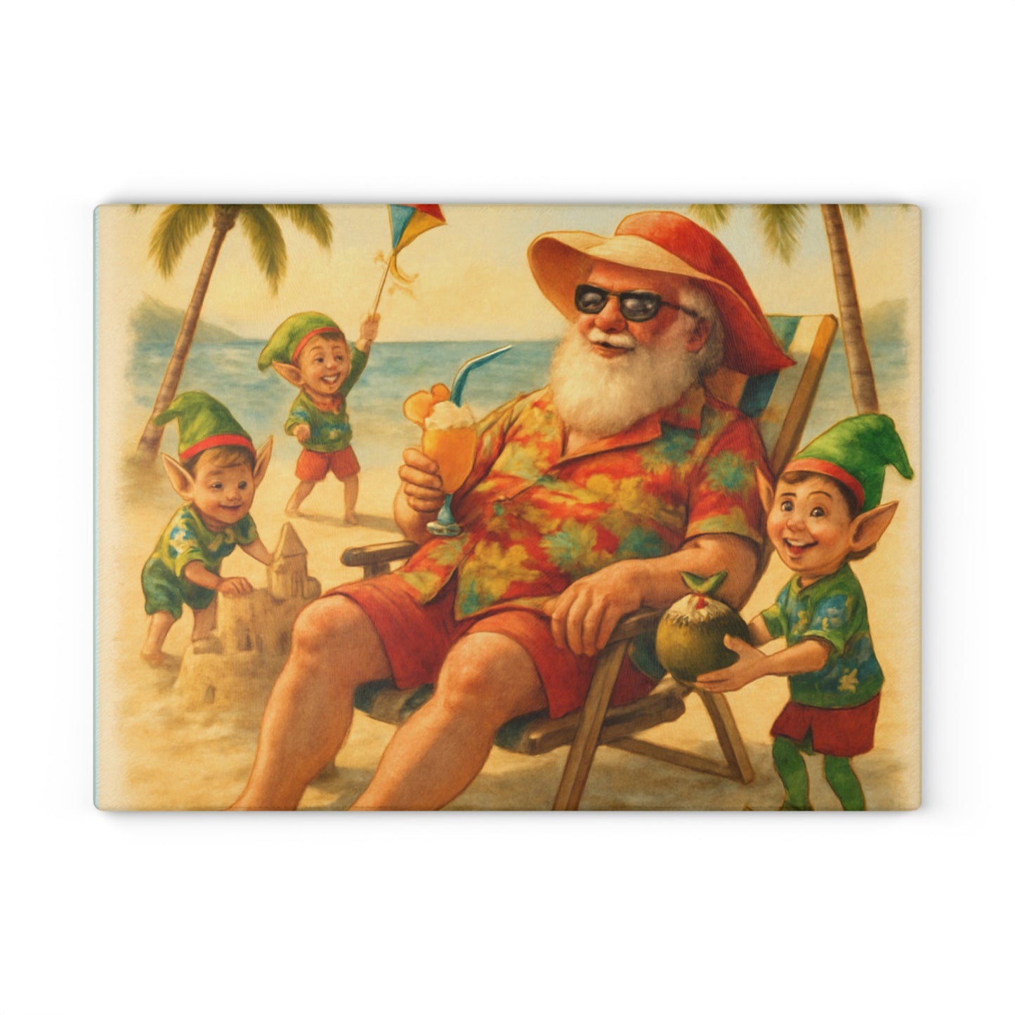 CHRISTMAS Glass Cutting Board