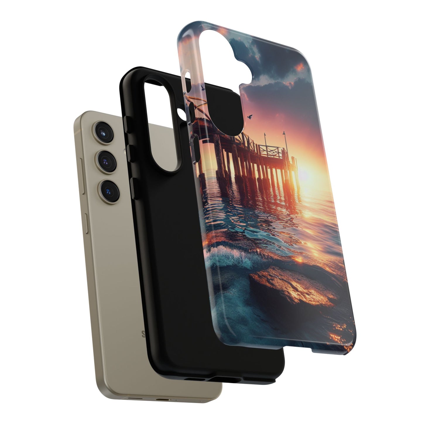 SUNSET on the PIER  phone case