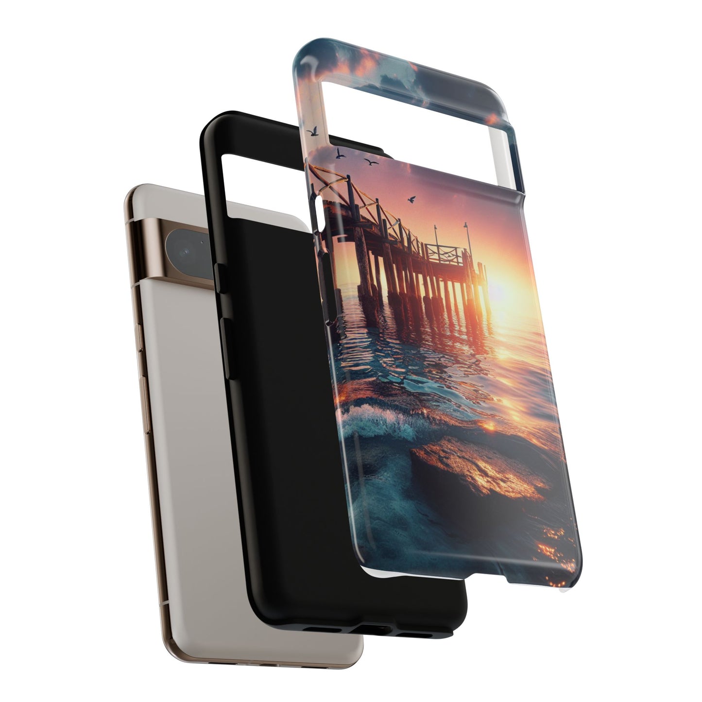 SUNSET on the PIER  phone case