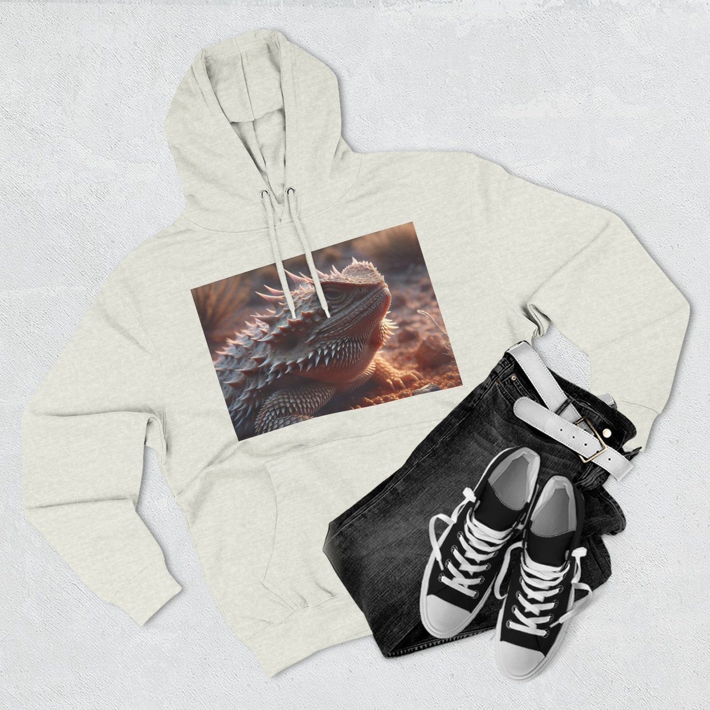 Three-Panel Fleece Hoodie
