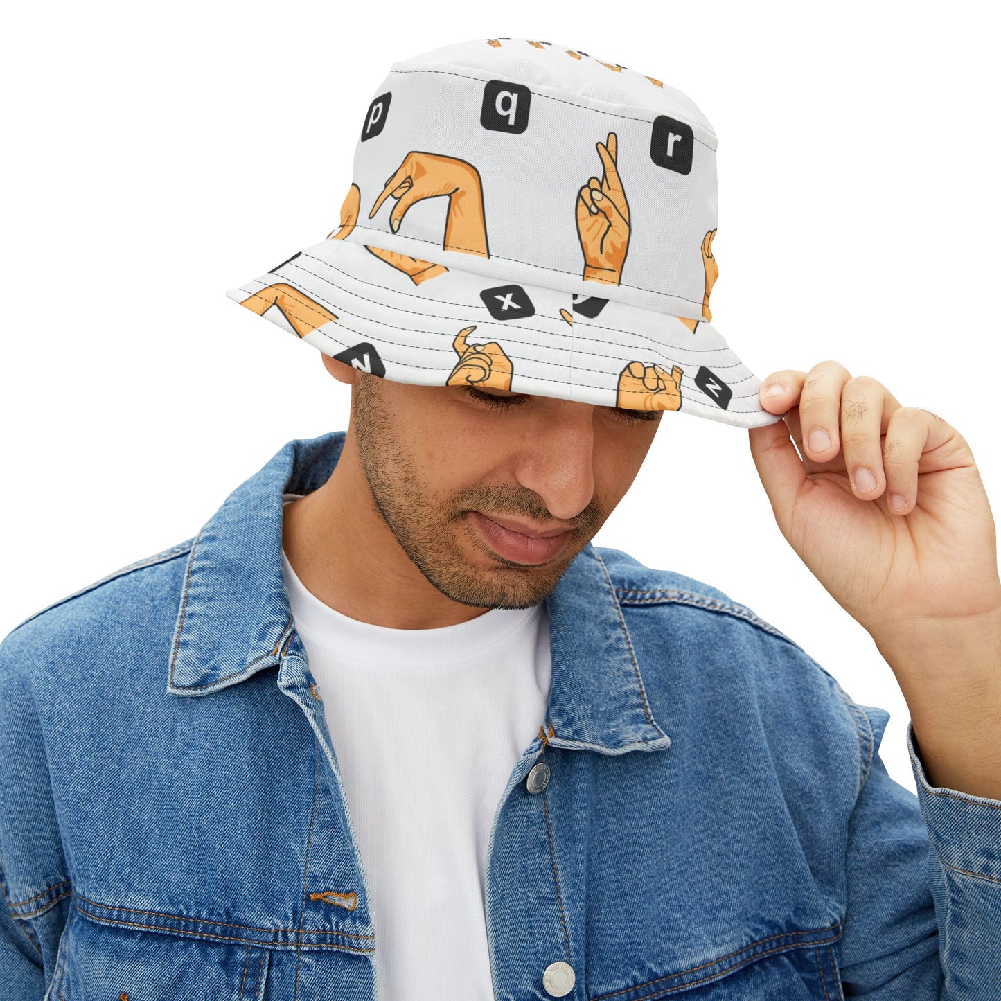 SIGN LANUAGE (informant) Bucket Hat (AOP)