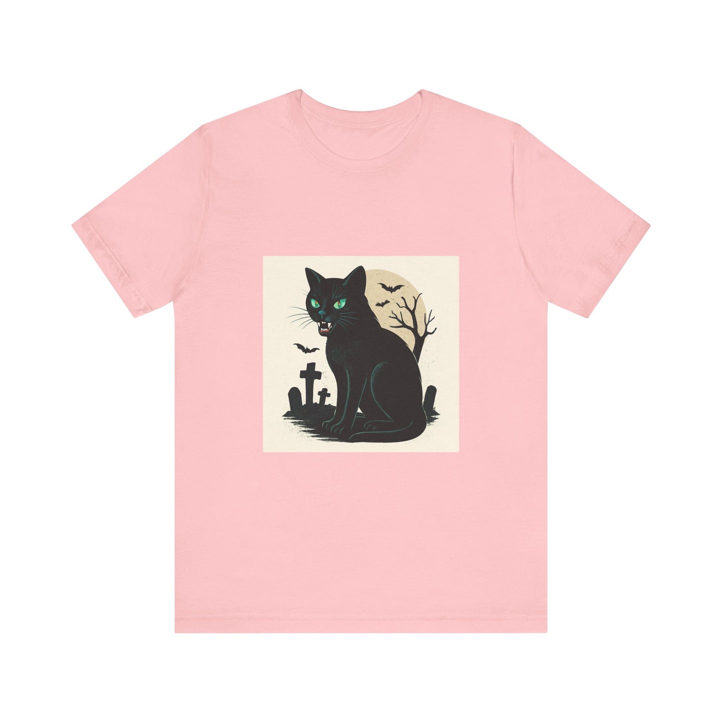 HALLOWEEN (BLACK CAT) Unisex Jersey Short Sleeve Tee