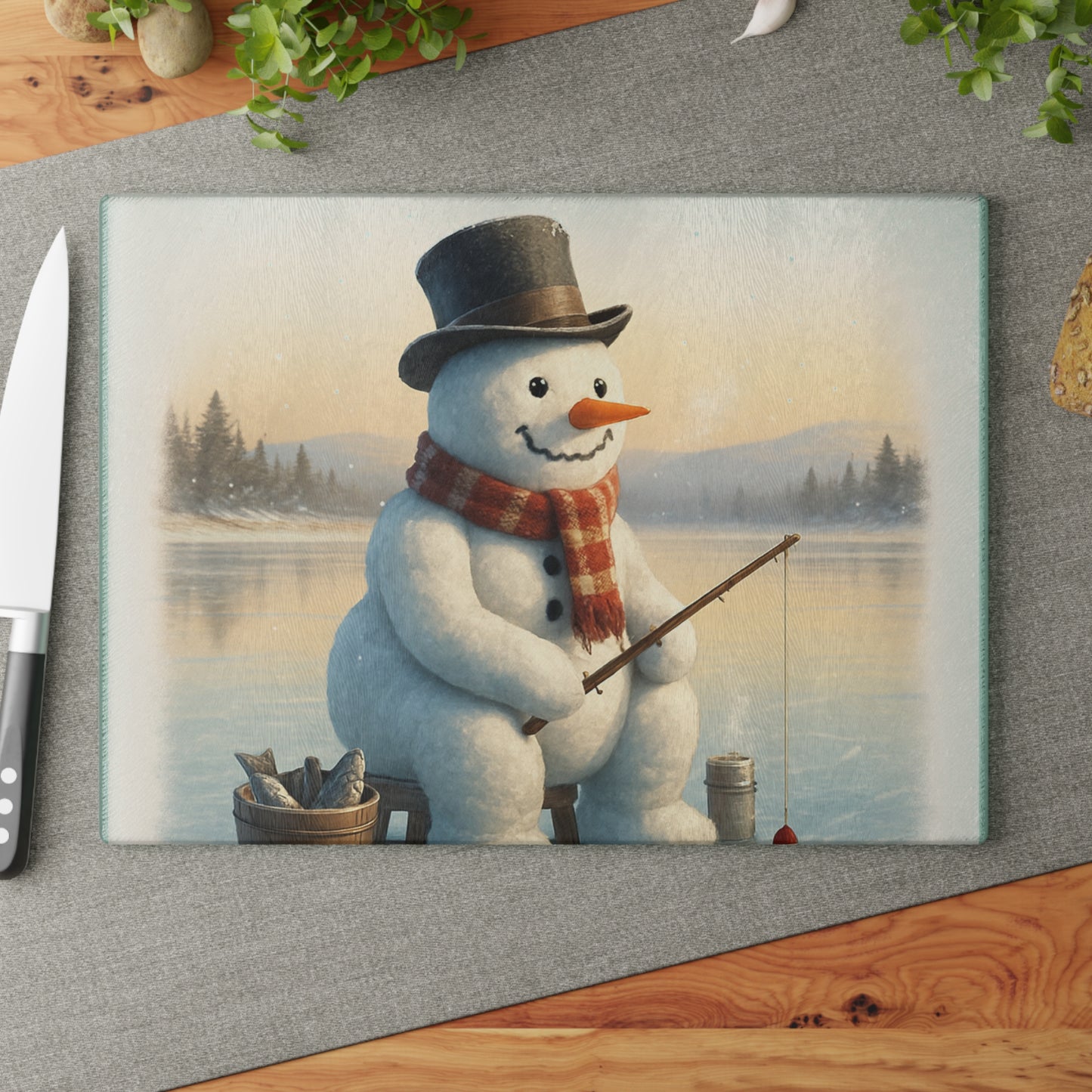 CHRISTMAS Glass Cutting Board