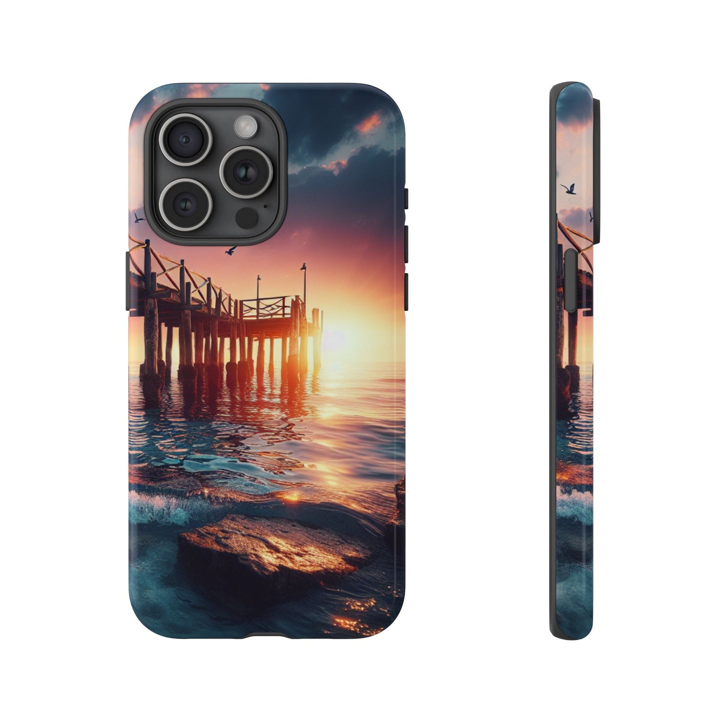 SUNSET on the PIER  phone case