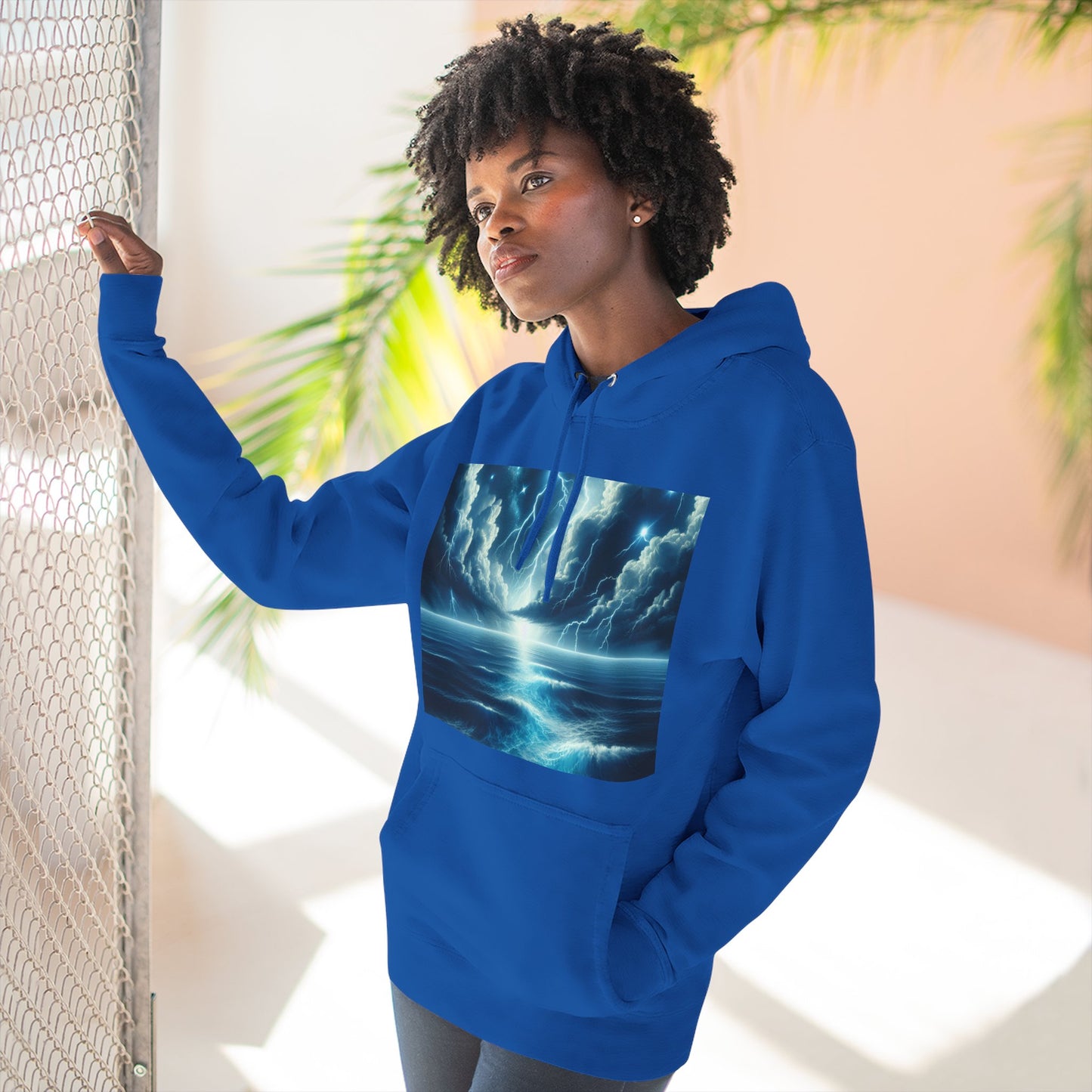Three-Panel Fleece Hoodie