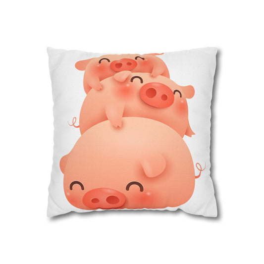 Spun Polyester Square Pillowcase