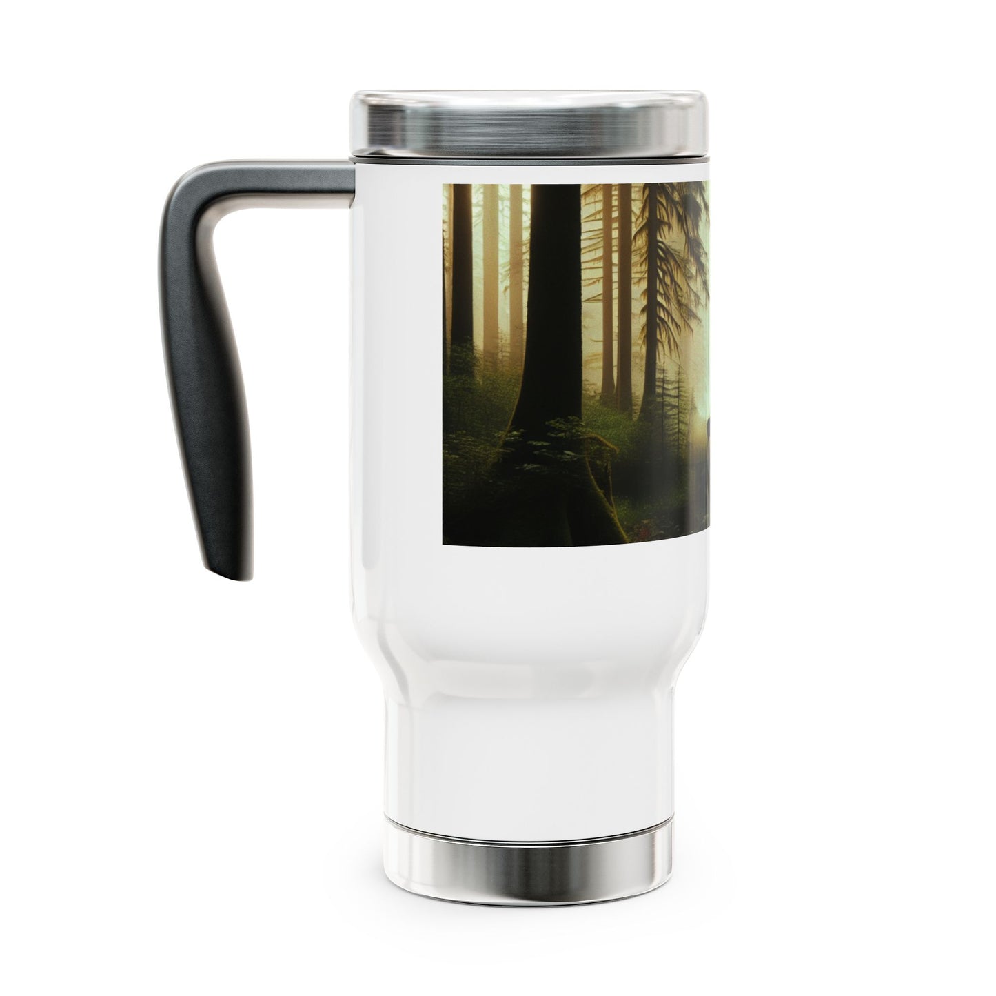 Stainless Steel Travel Mug with Handle, 14oz
