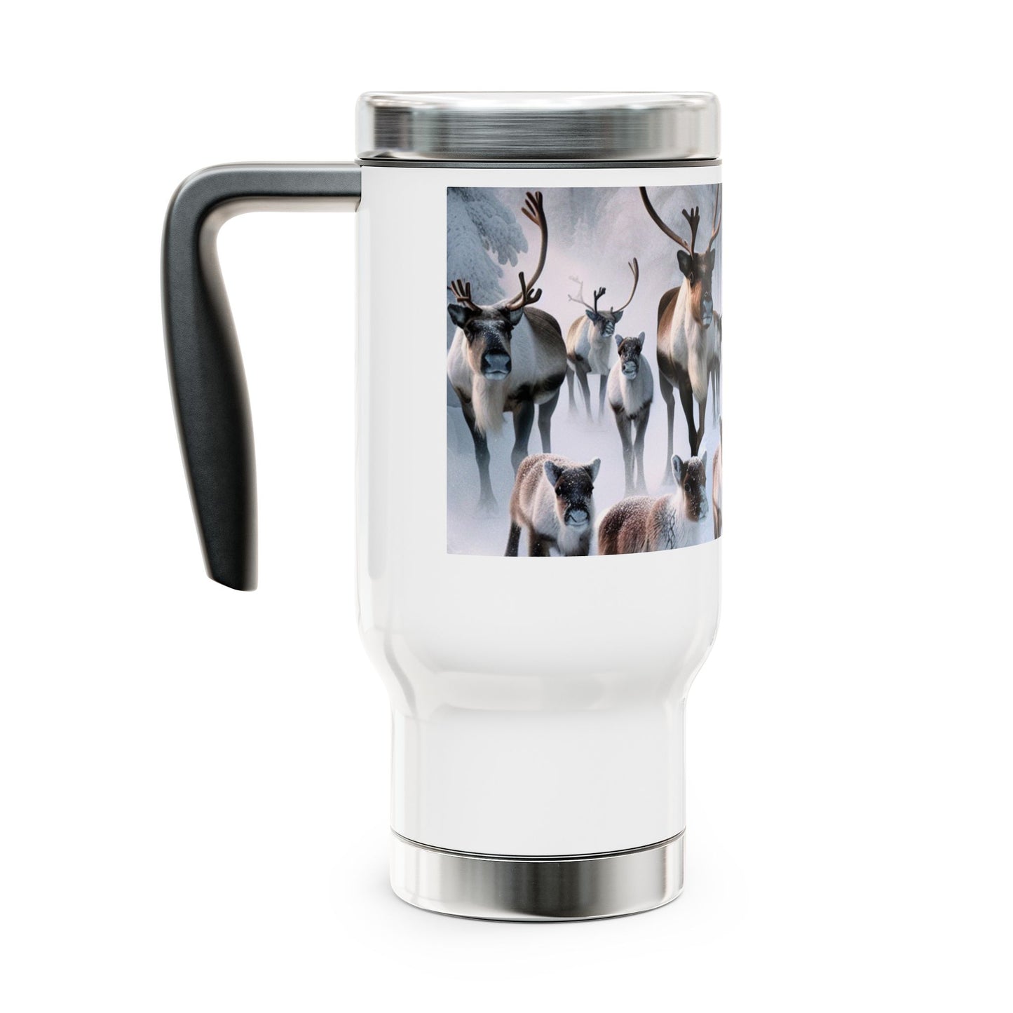 Stainless Steel Travel Mug with Handle, 14oz