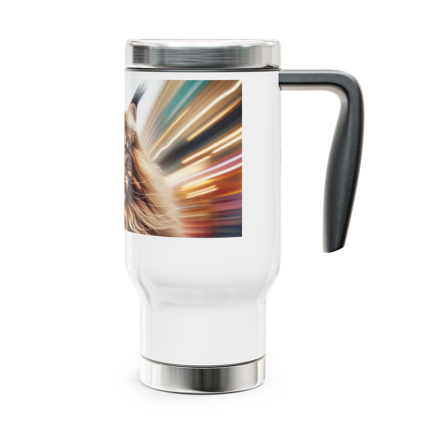 Stainless Steel Travel Mug with Handle, 14oz