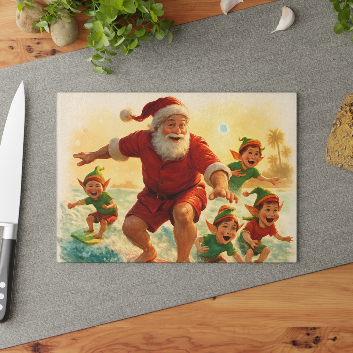 CHRISTMAS Glass Cutting Board