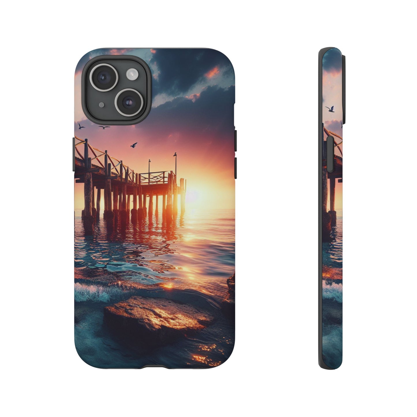 SUNSET on the PIER  phone case