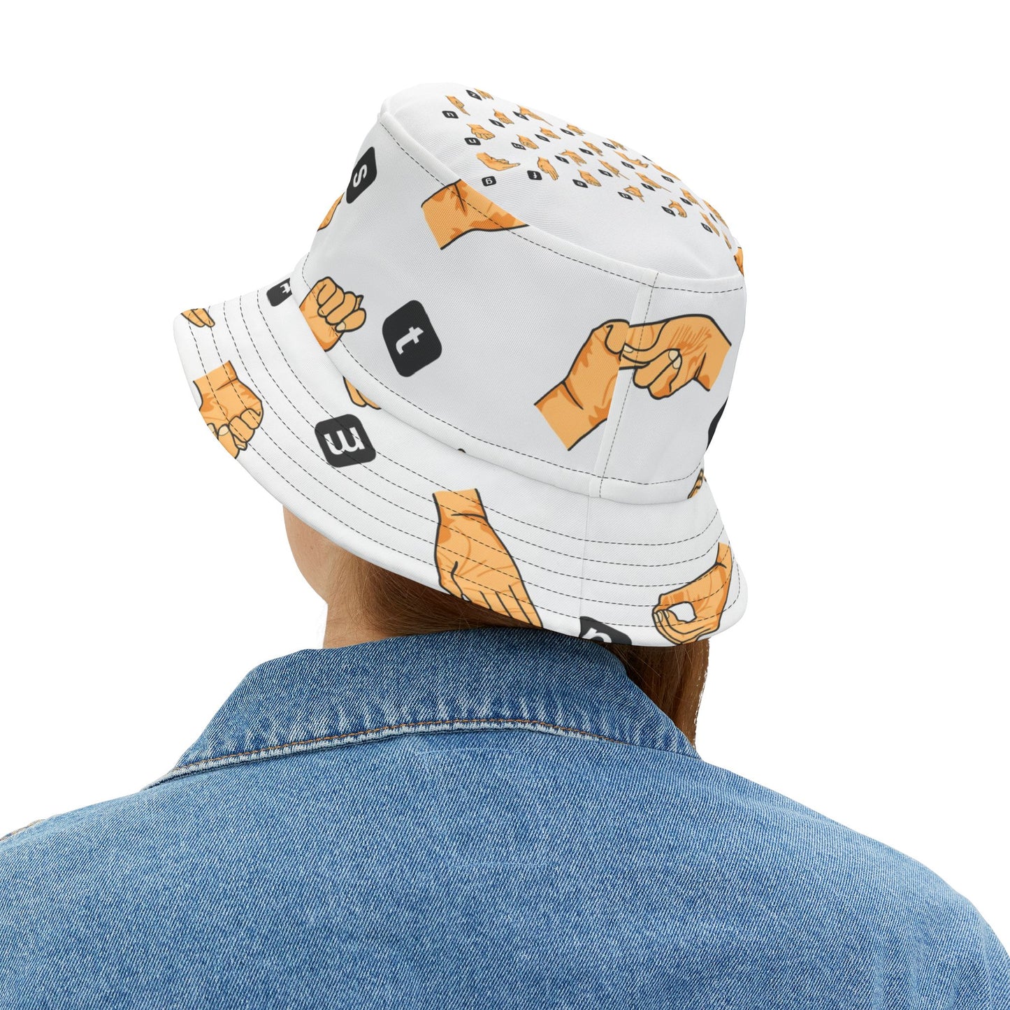 SIGN LANUAGE (informant) Bucket Hat (AOP)