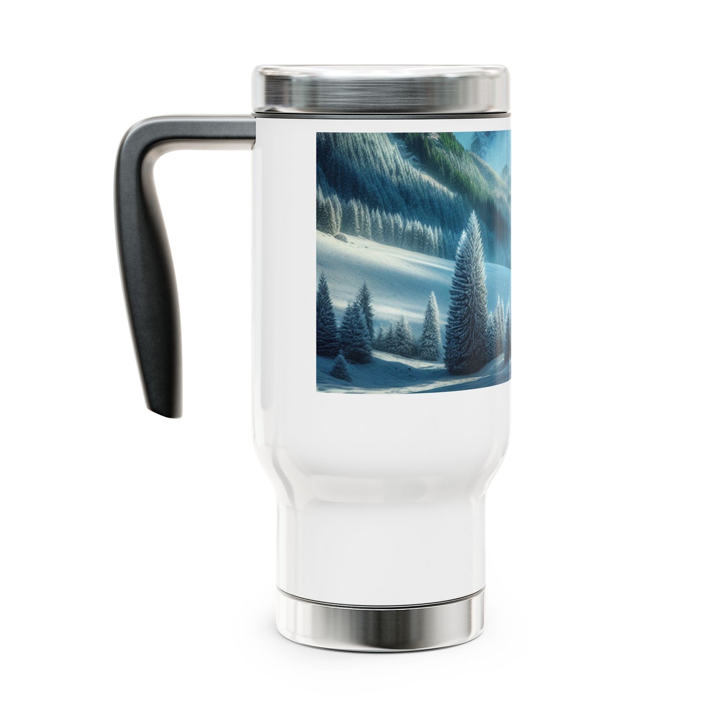 Stainless Steel Travel Mug with Handle, 14oz