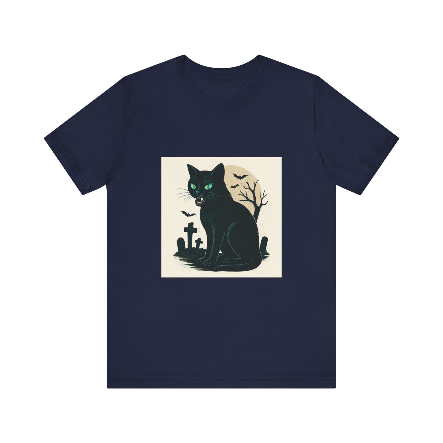 HALLOWEEN (BLACK CAT) Unisex Jersey Short Sleeve Tee