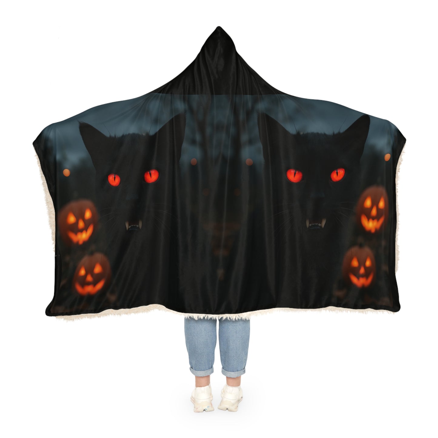 HALLOWEEN (BLACK CAT) Snuggle Blanket