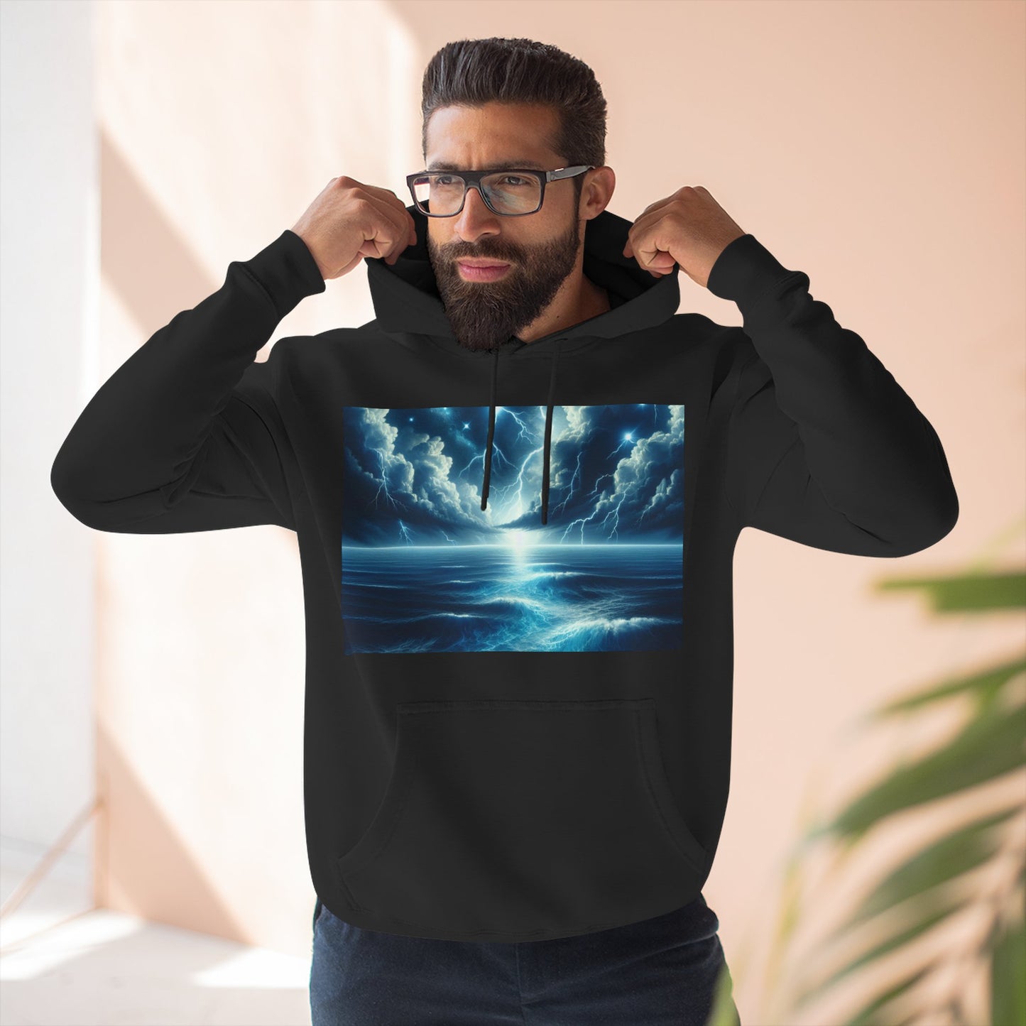 Three-Panel Fleece Hoodie