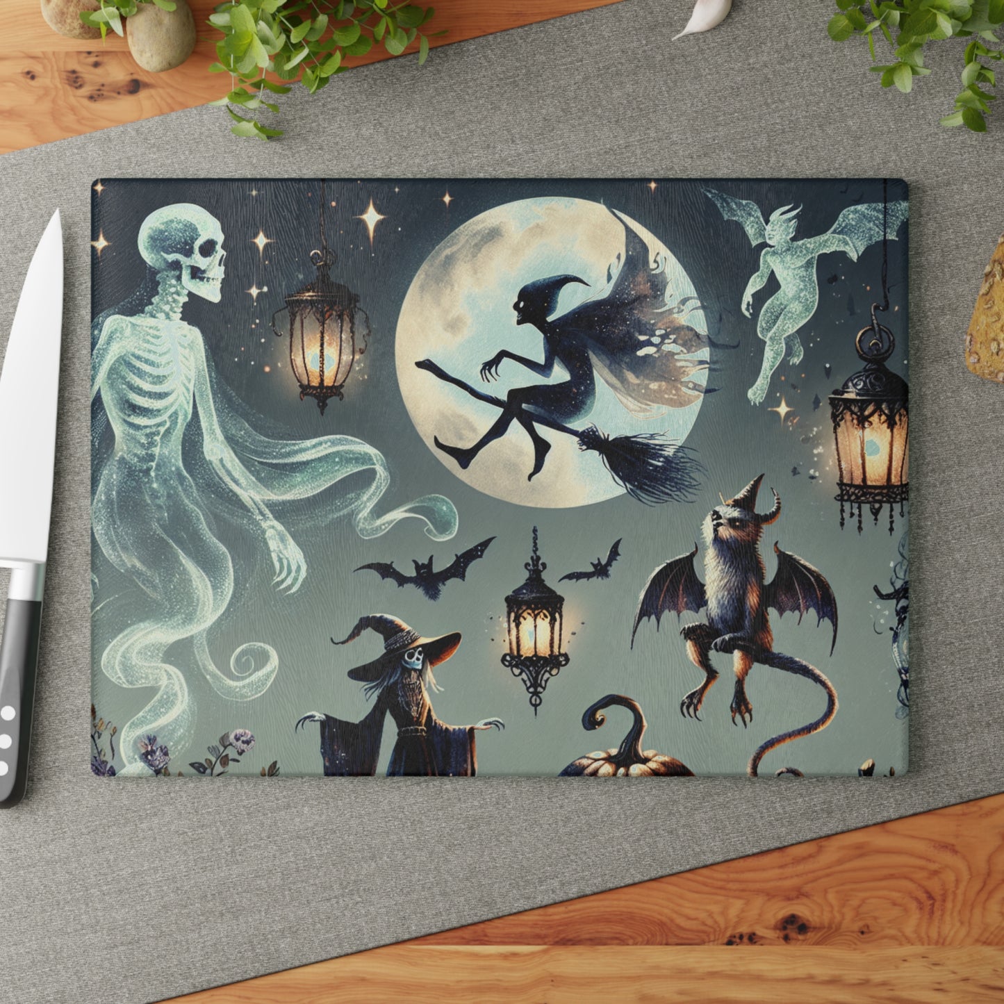 HALLOWEEN Glass Cutting Board