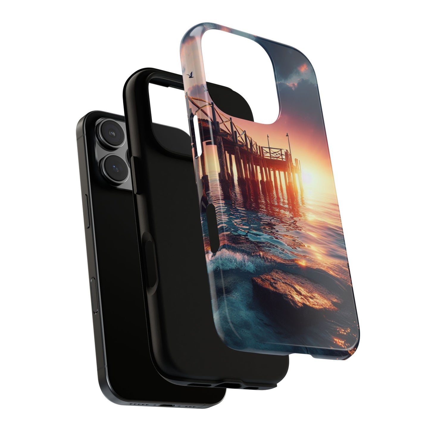 SUNSET on the PIER  phone case